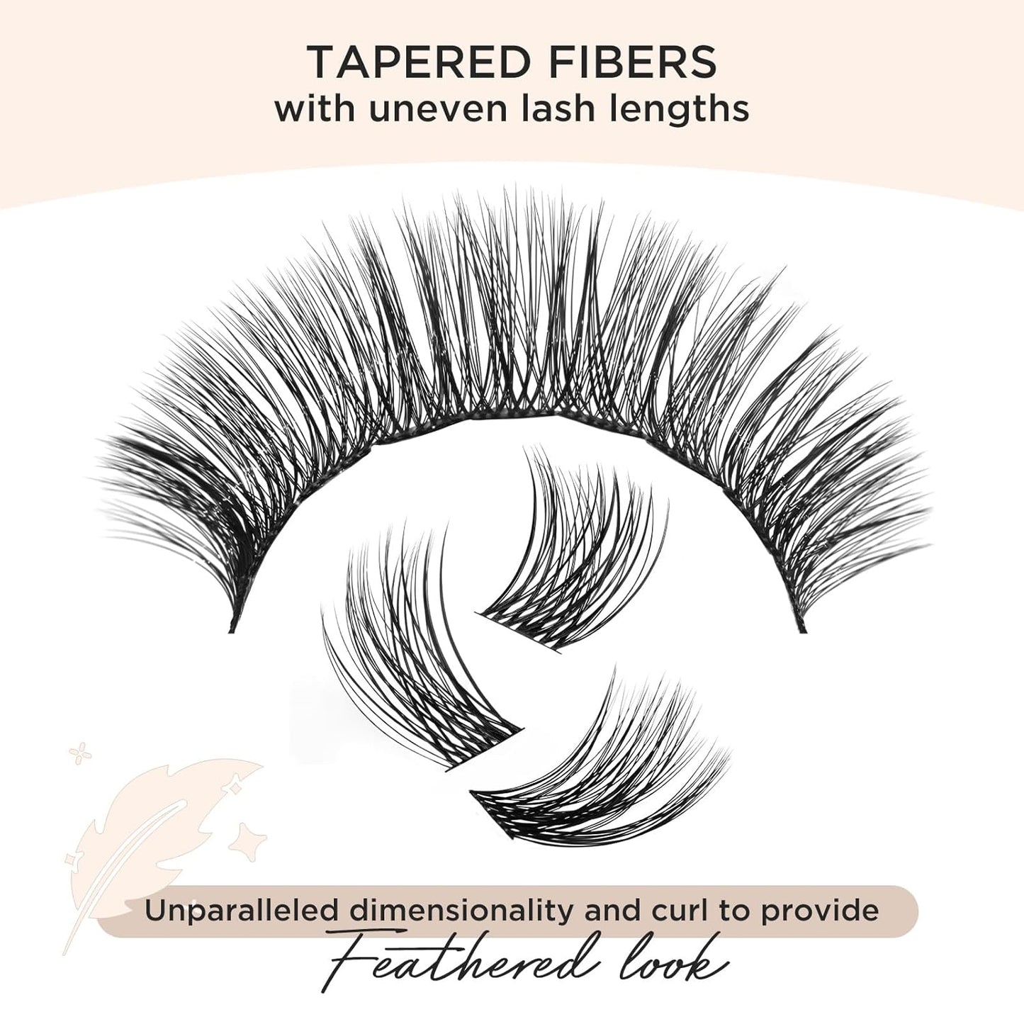 PopUp Lash Clusters, DIY Eyelash Extensions Mega Volume Individual Lashes Eyelash Clusters Extensions Wispy Lashes Cluster DIY at Home(703)