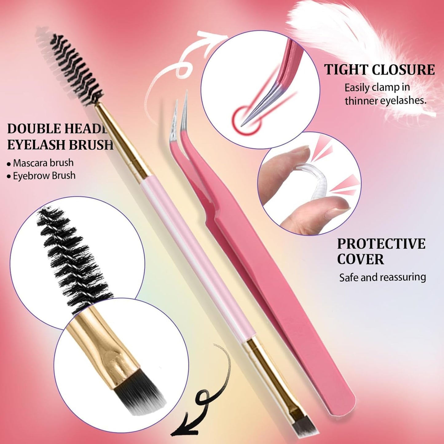 DIY Lash Extension Kit 630Pcs 10-18mm D Curl Lashes Clusters with Lash Bond and Seal Glue Remover Lash Shampoo Cleansing Brush Headband Wristband Tweezers Eyelash Brush Applicator