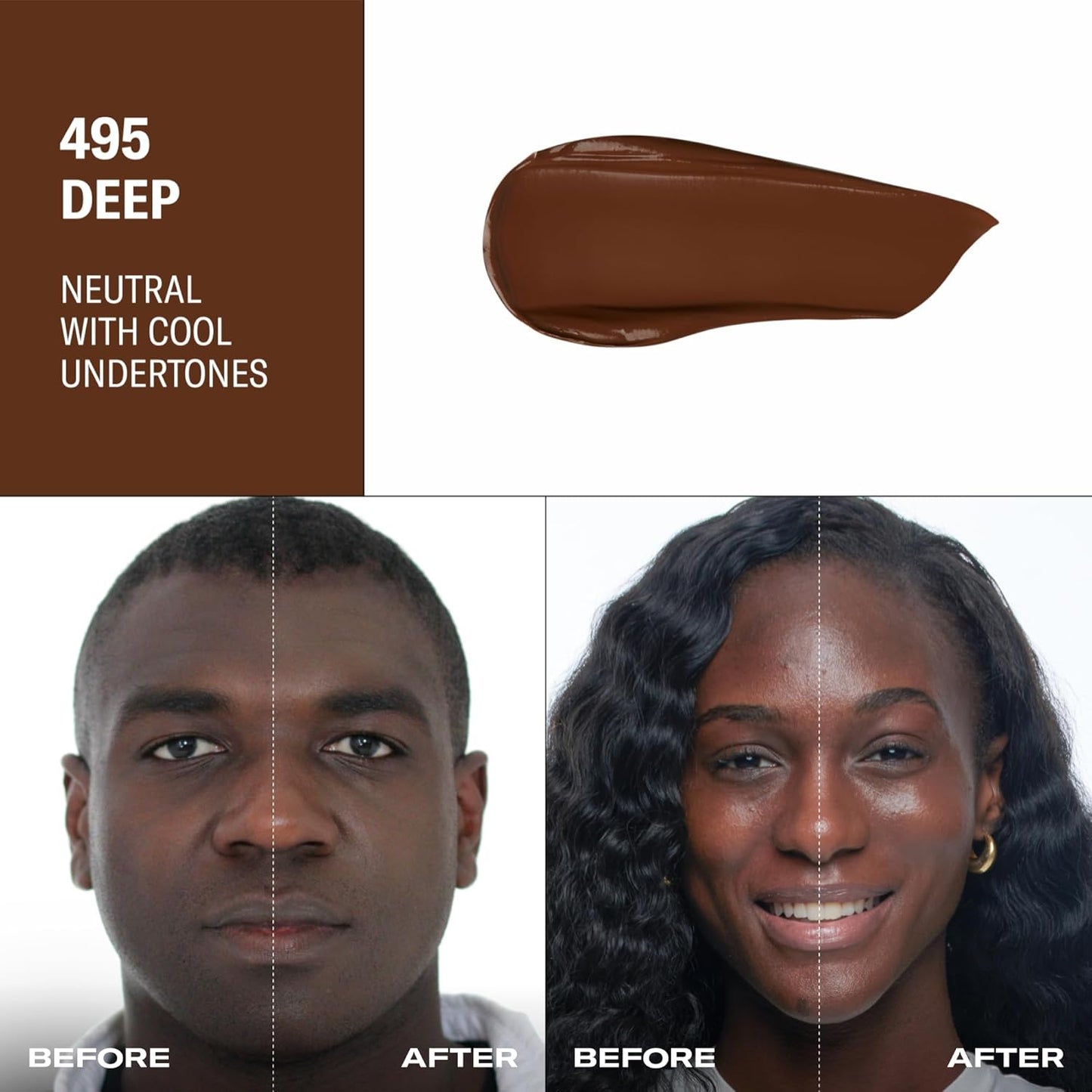 Youthforia Date Night Skin Tint Serum Foundation, Light-Medium Coverage, Hydrating Formula, Vegan & Cruelty-Free, 495 Deep - Neutral with Cool Undertones