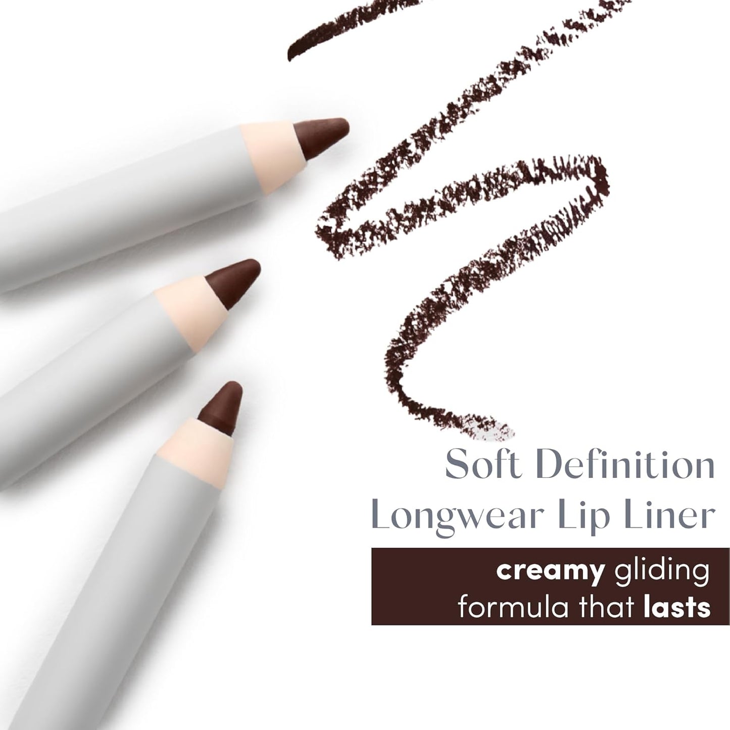 Soft Definition™ Longwear Lip Liner – Smudge-Resistant, Waterproof Precision Pencil for Effortless Shaping – Vegan & Cruelty-Free All-Day Wear Lip Definition (Mocha)