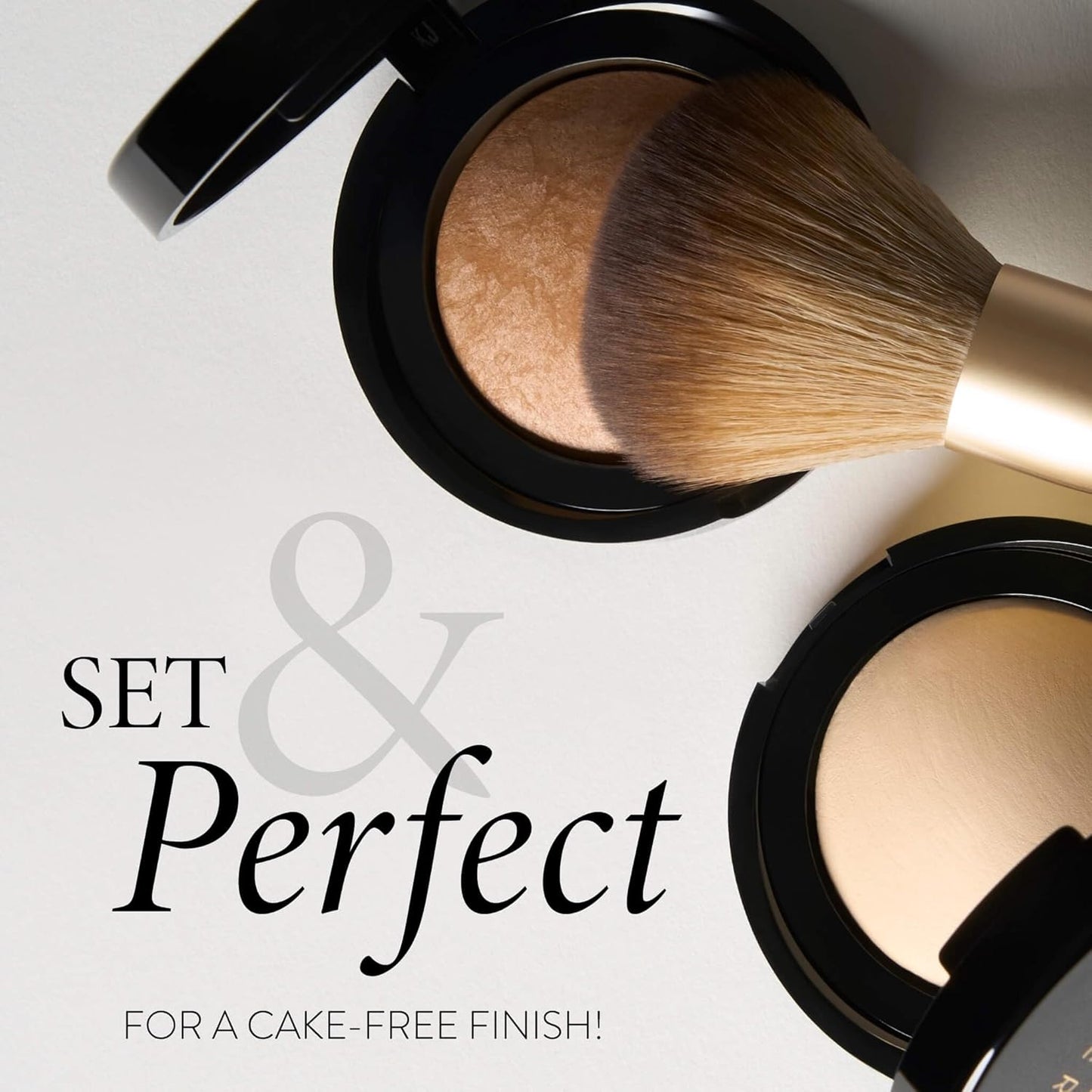 LAURA GELLER NEW YORK Setting Powder Brush - Makeup Brush for Setting - Set Face Makeup without Caking - Smooth Finish