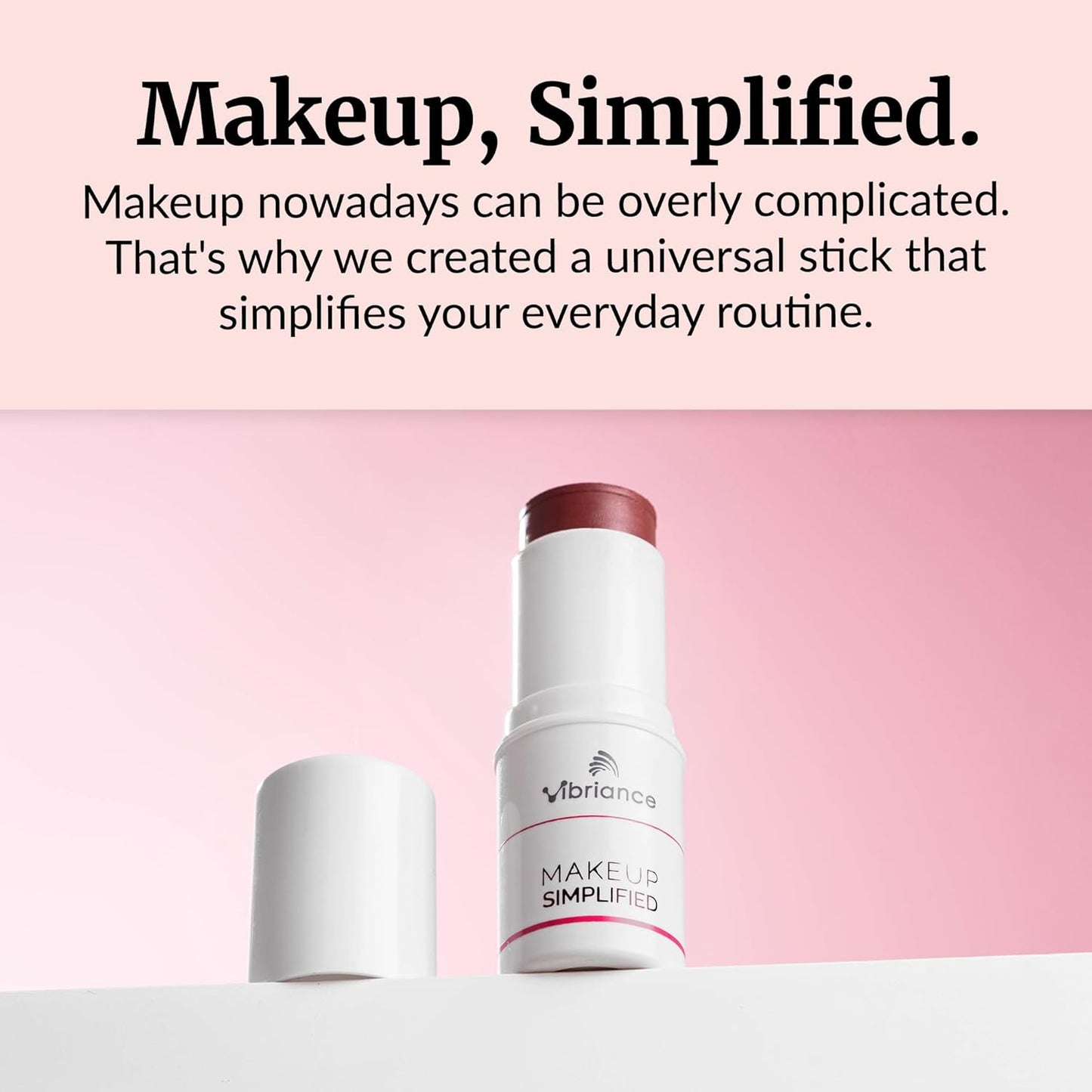 Vibriance Cream Blush Stick - All-in-One Blush, Lipstick, Contour for Mature Skin - Cheek Tint Creme Rouge - Makeup Simplified in Radiance