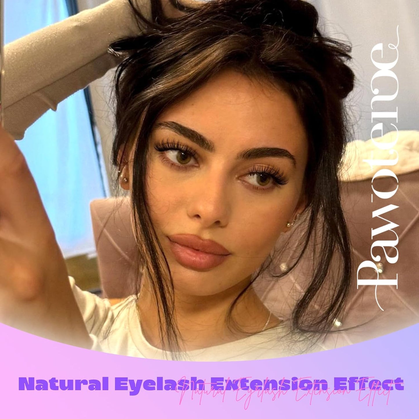 Pawotence Lash Clusters Wispy 9-16mm Individual Lashes Cluster Eyelash Extensions 192pcs Lash Extension DIY Soft Natural Eyelash Clusters with Thin Band