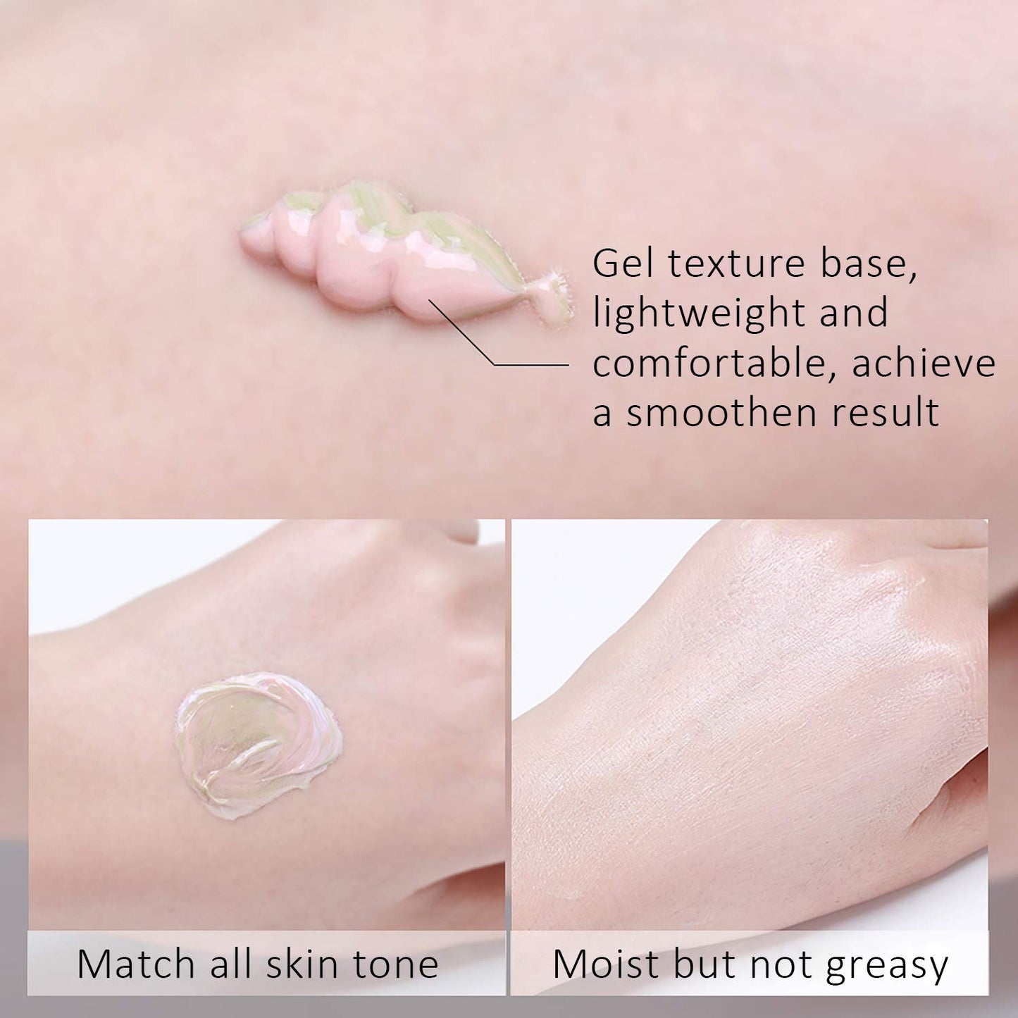 SIAMHOO One Step Face Primer Makeup Tricolor Tinted Moisturizer Skin Tone Correcting and Brightening Primer for Glowing and Flawless Makeup, 35ml - 1pcs