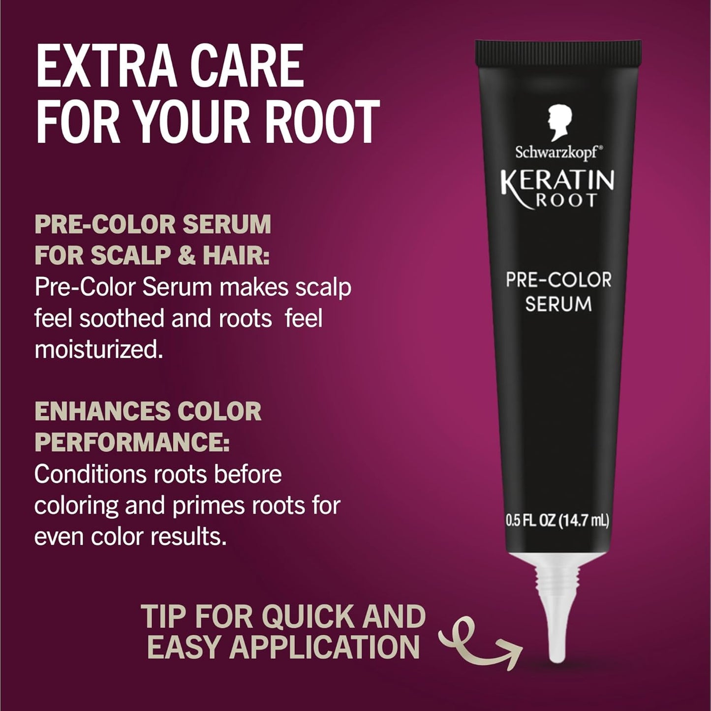 Schwarzkopf Keratin Color Root Permanent Hair Color Kit, Black, 1 Application - Salon Inspired Permanent Hair Dye, for up to 80% Less Breakage vs Untreated Hair and up to 100% Gray Coverage