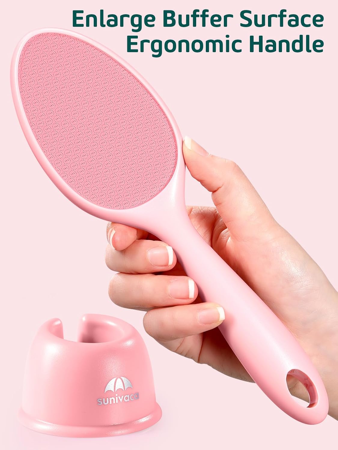 2-Sided Glass Foot File Callus Remover (Pink)