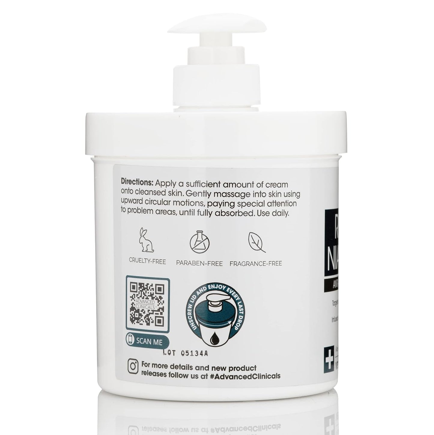 Advanced Clinicals Retinol Body & Face Lotion W/Niacinamide, Dry Skin Face Moisturizer & Crepey Skin Care Treatment, Anti Aging Retinol Cream Reduces Look Of Wrinkles, Sagging Skin, & Age Spots, 2PC