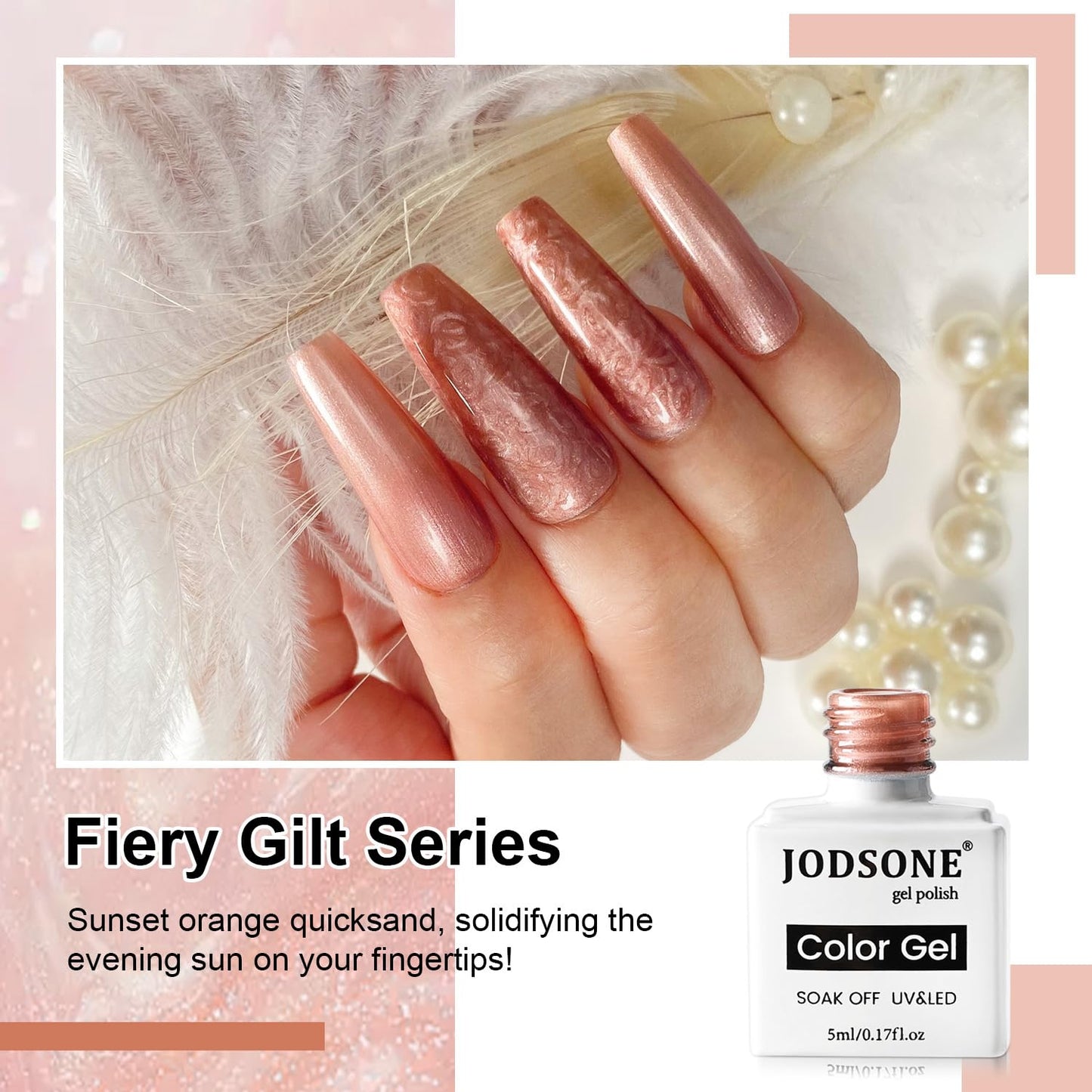 JODSONE 10 Color Gel Nail Polish Set with Base Coat and Top Coat Great DIY Salon Home Gift