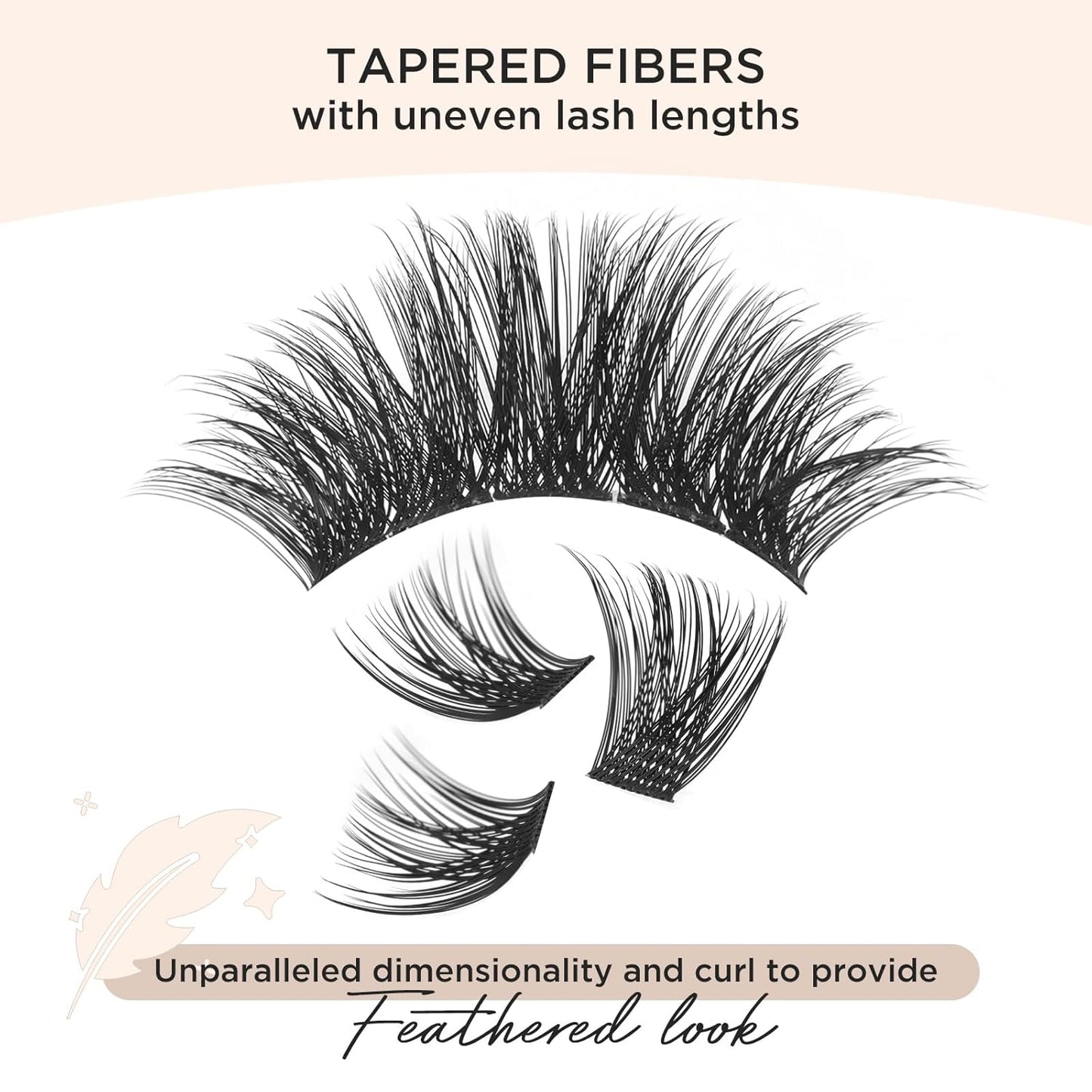 56D Cluster LashesThick Individual Eyelashes D Curl Wispy Lash Clusters Individual Russian Eyelash Extension Fake Eyelash Clusters DIY Flat Lash Extensions by PopUp