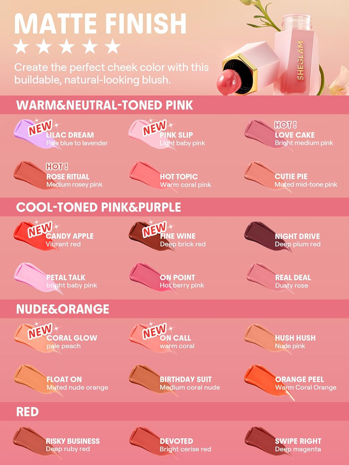 SHEGLAM Color Bloom Liquid Blush-On Call