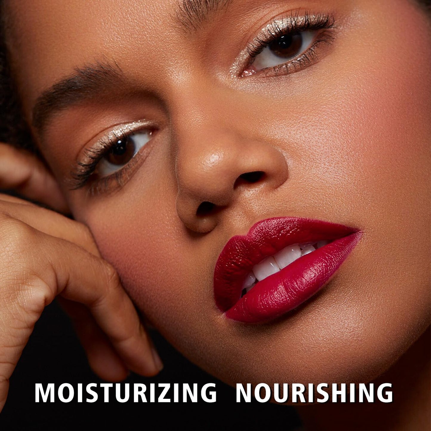 MAKI YIKA Moisture Burgundy Lipstick for Women Hydrate Lip Balm for Dry Cracked Lips Weightless Glossy Lip Color Juicy Finish,MA061 Red Tone