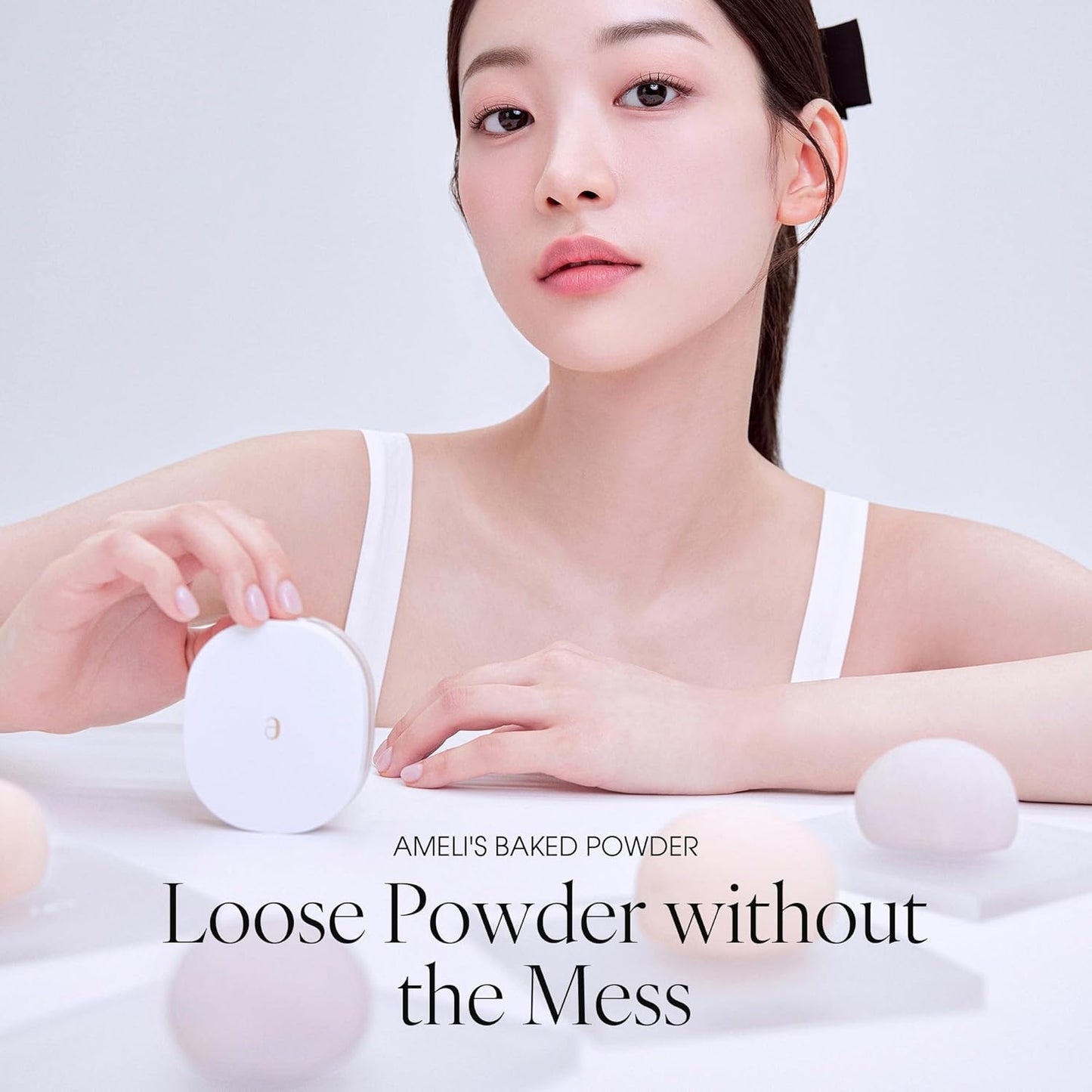 BAKED POWDER 002 LIGHT PINK, Terra-Cotta Facial Powder, Crease-free, Smudge Free & Weightless Setting powder (6.2g, 0.014 oz.)