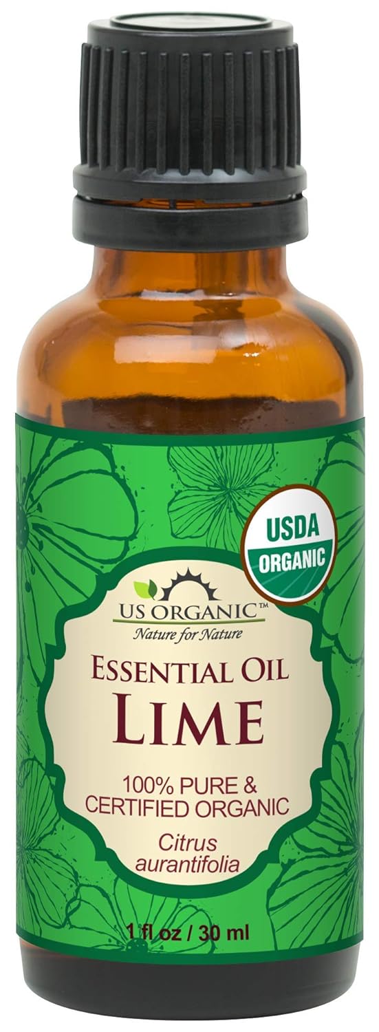 US Organic Lime Essential Oil - Certified Organic, Steam Distilled - W/Euro droppers (More Size Variations Available) (30 ml / 1 fl oz)