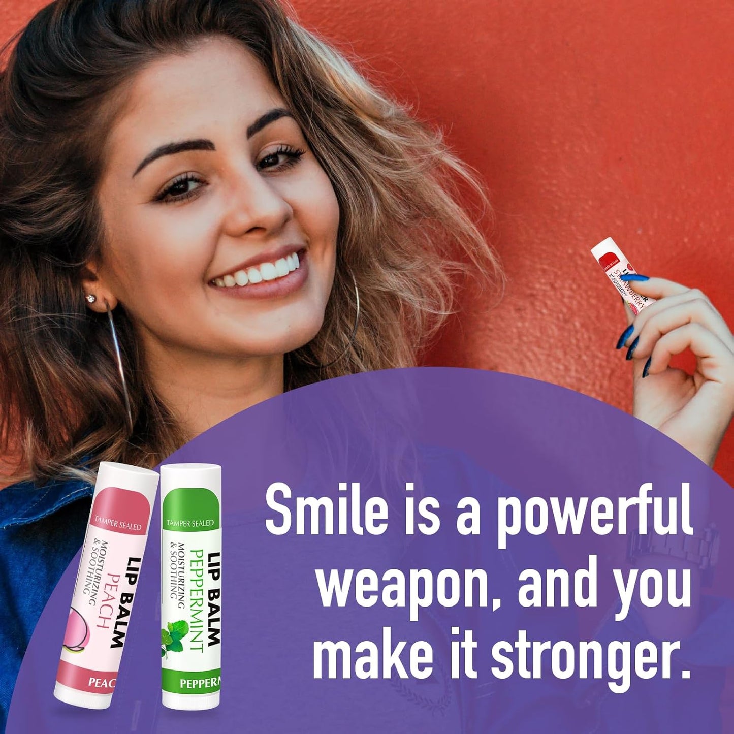 AZEN 12 Pack Lip Balm, Natural Lip Balm Bulk, Lip Care Product, Moisturizing Lip Balms for dry cracked lips - 12 Flavors