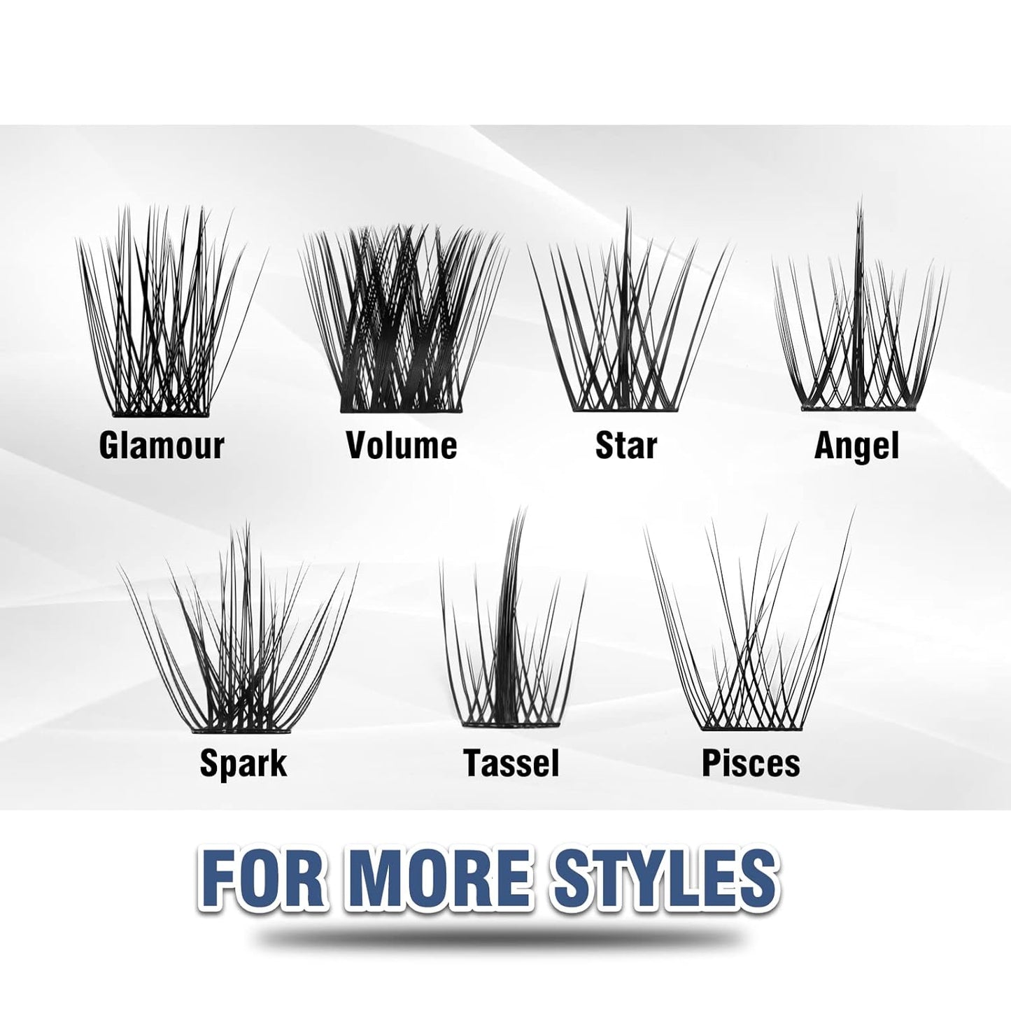 Lash Clusters 80 Clusters DIY Eyelash Extension Volume Lightweight Comfortable Handmade Reusable Individual Lashes False Eyelashes DIY at Home (Volume-Mixed)