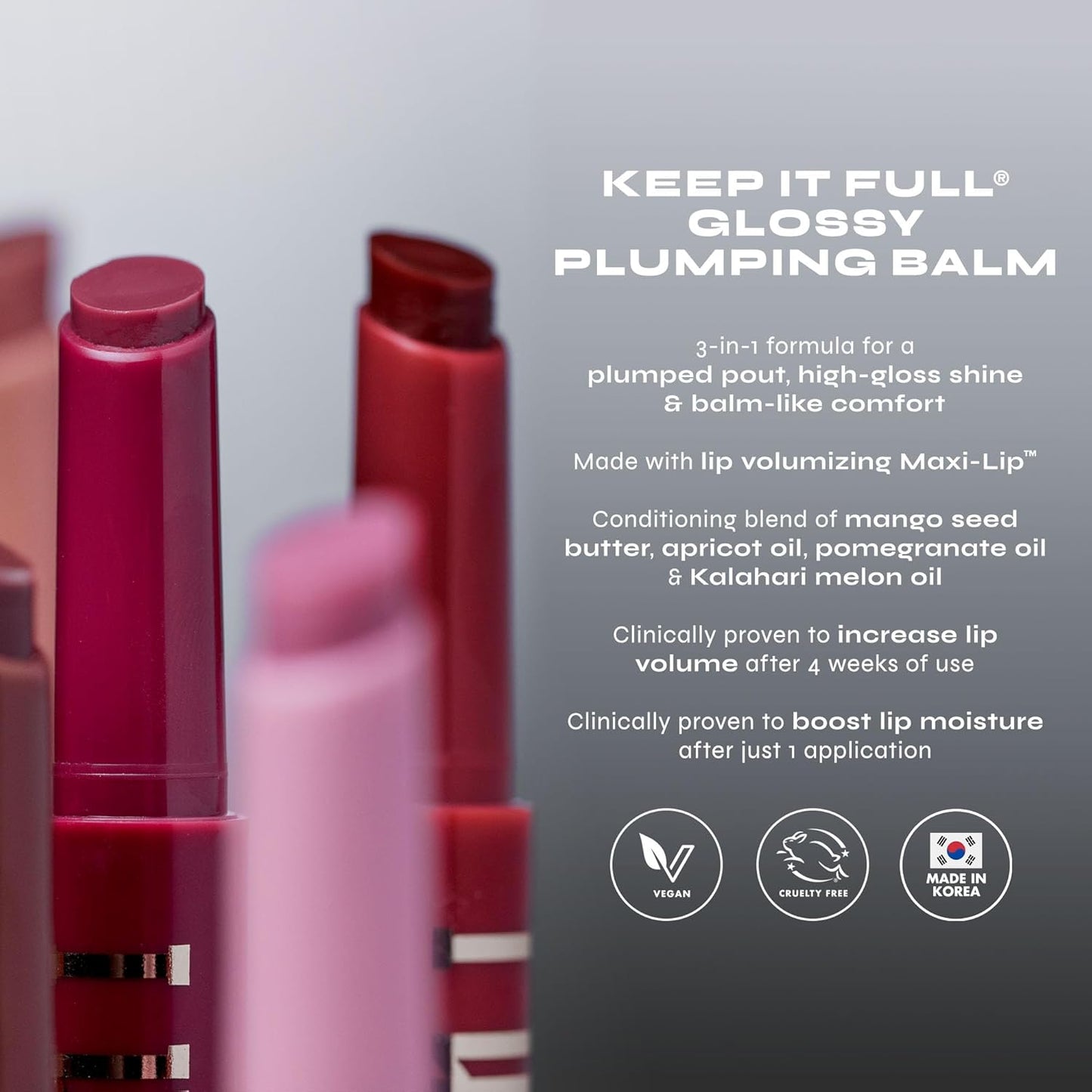 Milani Lip Plumper, Keep it Full Glossy Plumping Balm, Peptides for increased Lip Hydration & Volume - 120 Ribbon
