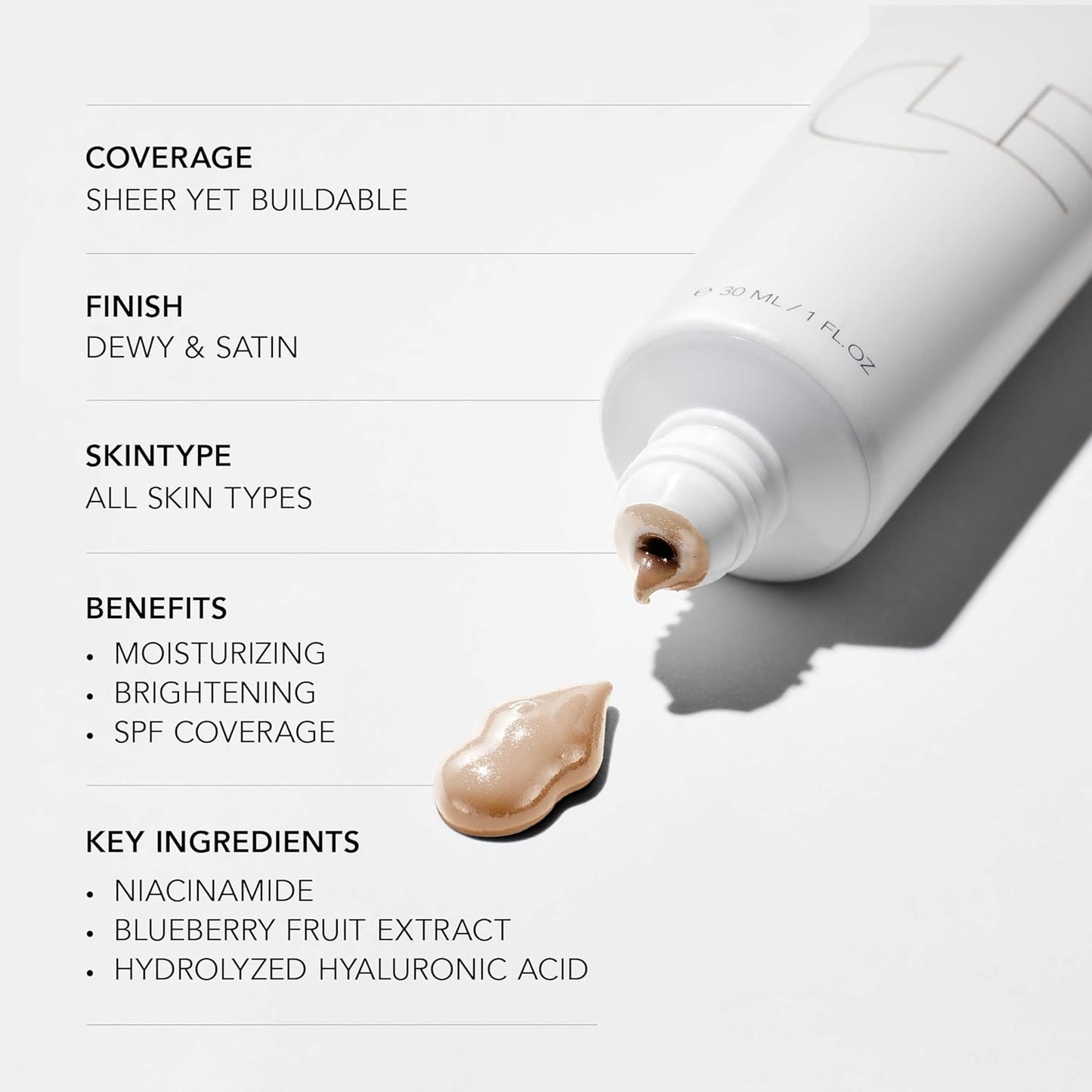 CLE Cosmetics CCC Cream (Cool Medium Deep 306 / SPF 50) - Color Correcting CC Cream with Sunscreen - Lightweight, Hydrating, Light to Medium Coverage Foundation - BB & CC Cream Hybrid - 1 fl oz