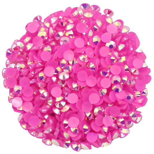 4500 Pcs SS6 2mm AB Flatback Rhinestones for Nails Art Crafts Glitter Round Shine Gems Crystals DIY Clothes Shoes （Light RoseRed AB）