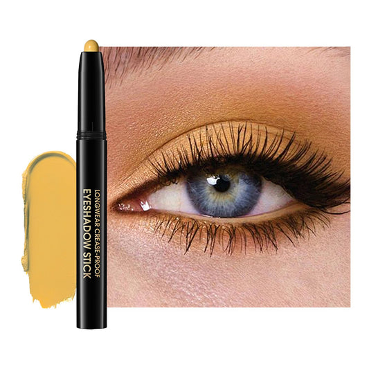 Eyeshadow Stick, Shimmer and Matte Cream Eye Shadow Brightener Sticks Eyeliner Pencil Crayon, Waterproof Long Lasting Eye Highlighter Stick Makeup,0.056 Oz(#7-Sun)