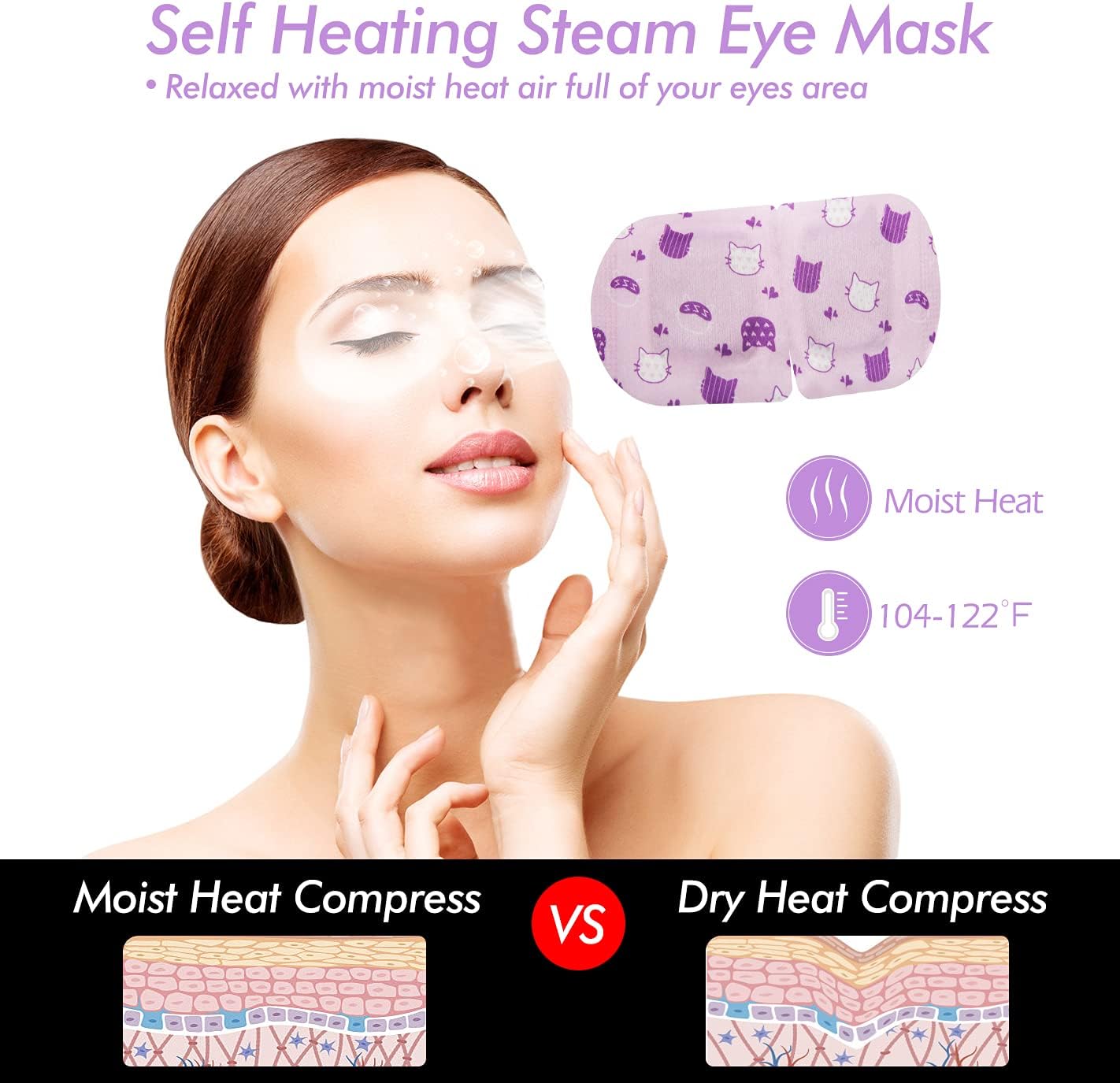 Jekeno Steam Eye Mask, 16 Packs Eye Masks for Dry Eyes Dark Circles and Puffiness, 40-60 Minutes Self Heated Steam Warm Eye Mask, Christmas Spa Gifts for Women
