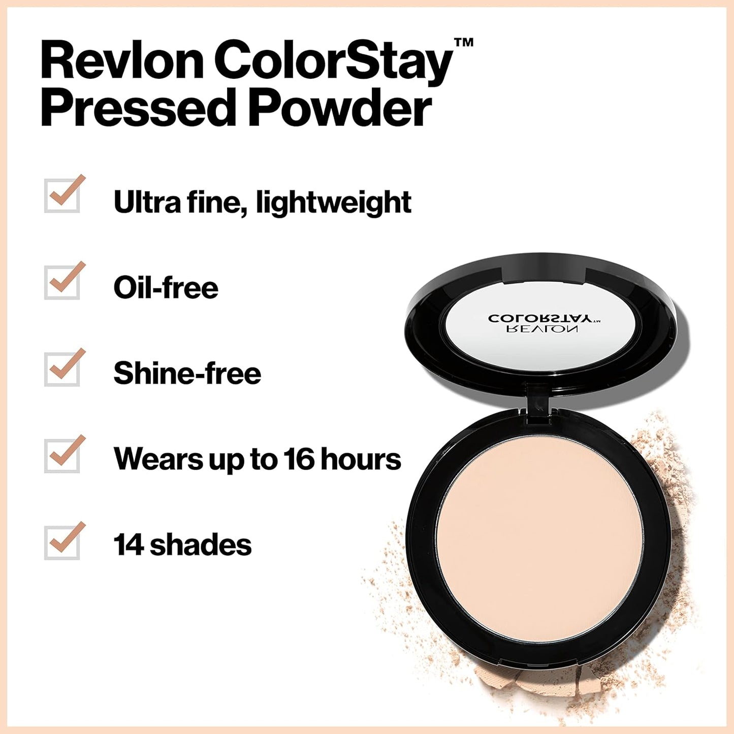 Revlon ColorStay Pressed Powder Face Makeup, Longwearing, Fragrance-Free, Noncomedogenic, 810 Fair, 0.3 oz