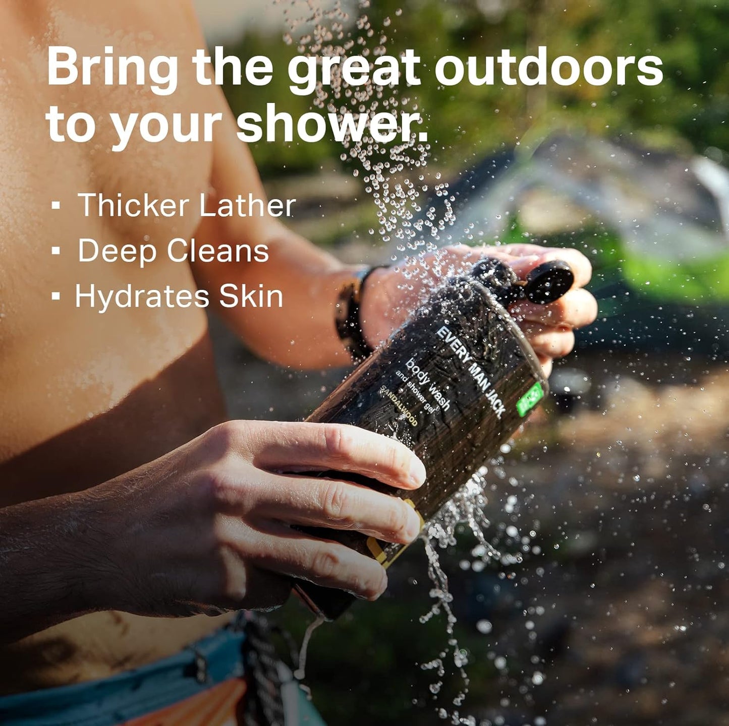 Every Man Jack Nourishing Coastal Moss Mens Body Wash for All Skin Types - Naturally Derived Ingredients - Cleanse and Hydrate Skin with Coconut and Glycerin - 24oz 2 Bottles