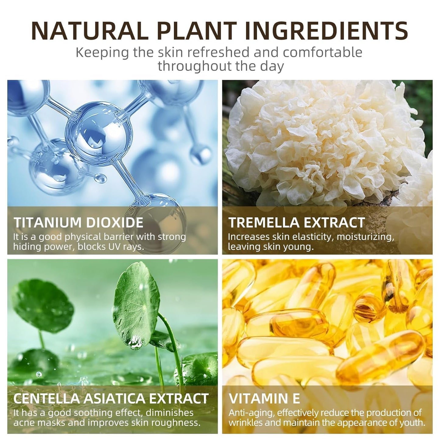 Air Cushion CC Cream Mushroom Head Foundation - Moisturizing BB Cream Makeup Long Lasting Matte Conceale, Oil Control Waterproof Makeup Base Primer (Beige, 1 PCS)