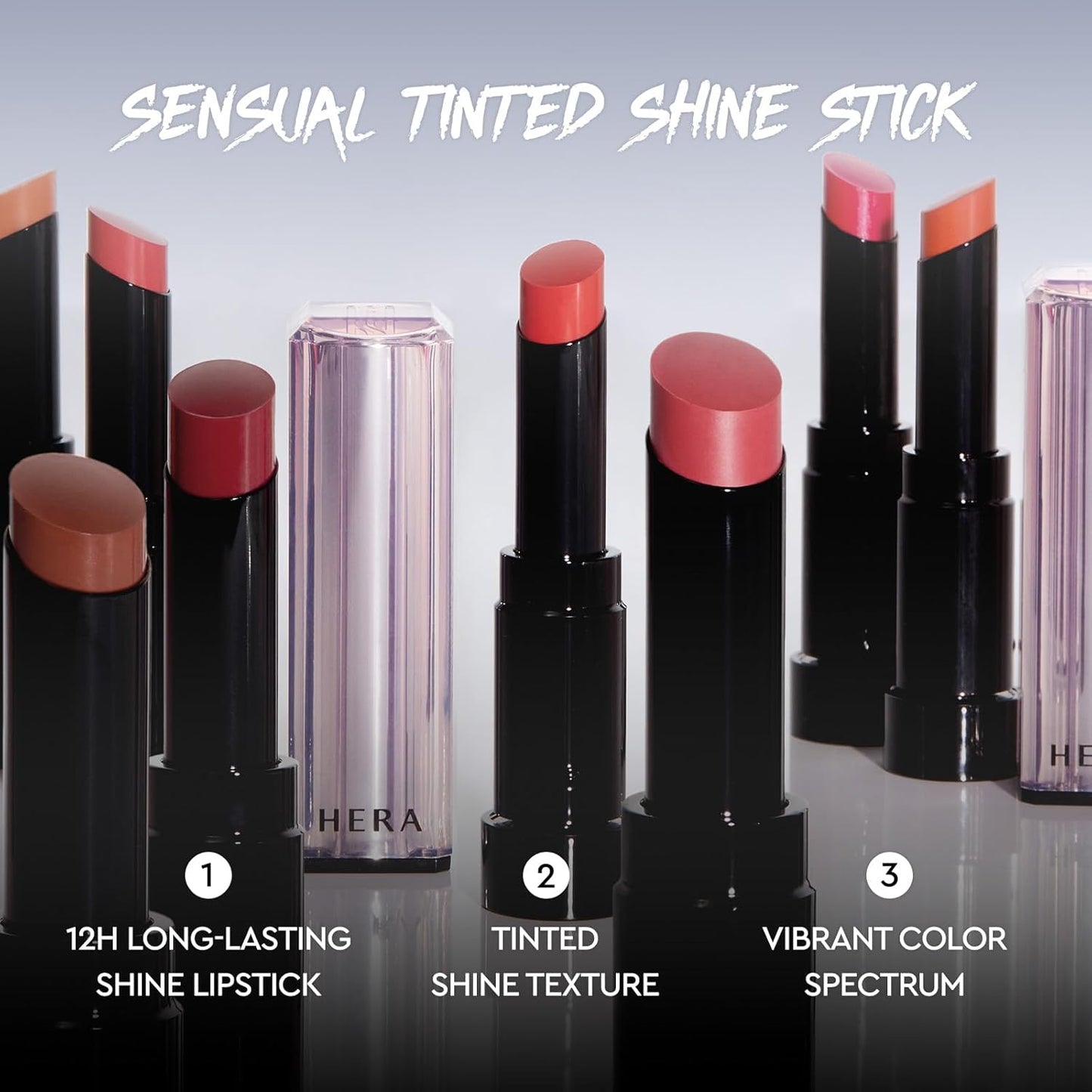 HERA Sensual Tinted Shine Stick 3.5g #105 BOYISH | 12HR Long-lasting Lipstick, Sheer & Buildable Lip Tint Stain, Hydrating Formula with Vitamin E, Smooth Finish and Luxurious Korean Makeup