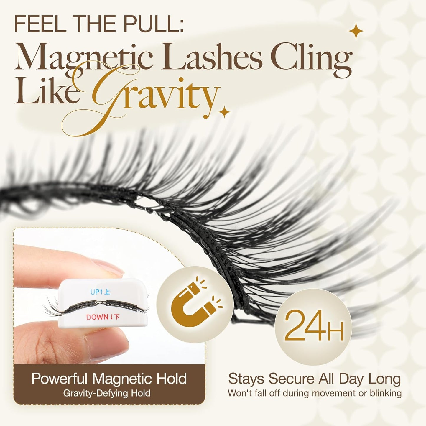 LASHVIEW Magnetic Eyelashes Natural Look, Reusable Manga Magnetic Lashes Kit with Applicator RCM01-NEW