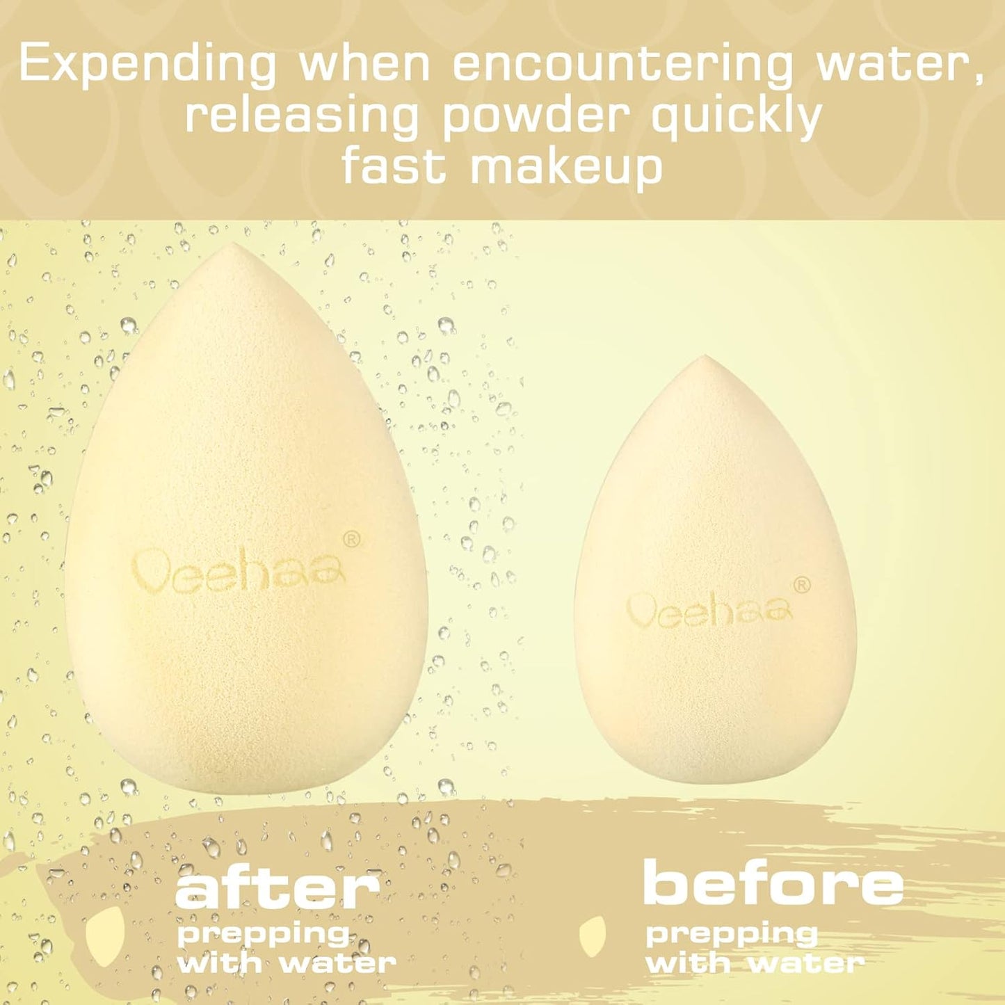 2PCS Makeup Sponge Set, Latex Free Makeup Blender for foundation, Makeup Sponges egg shaped, Makeup Sponges for all areas