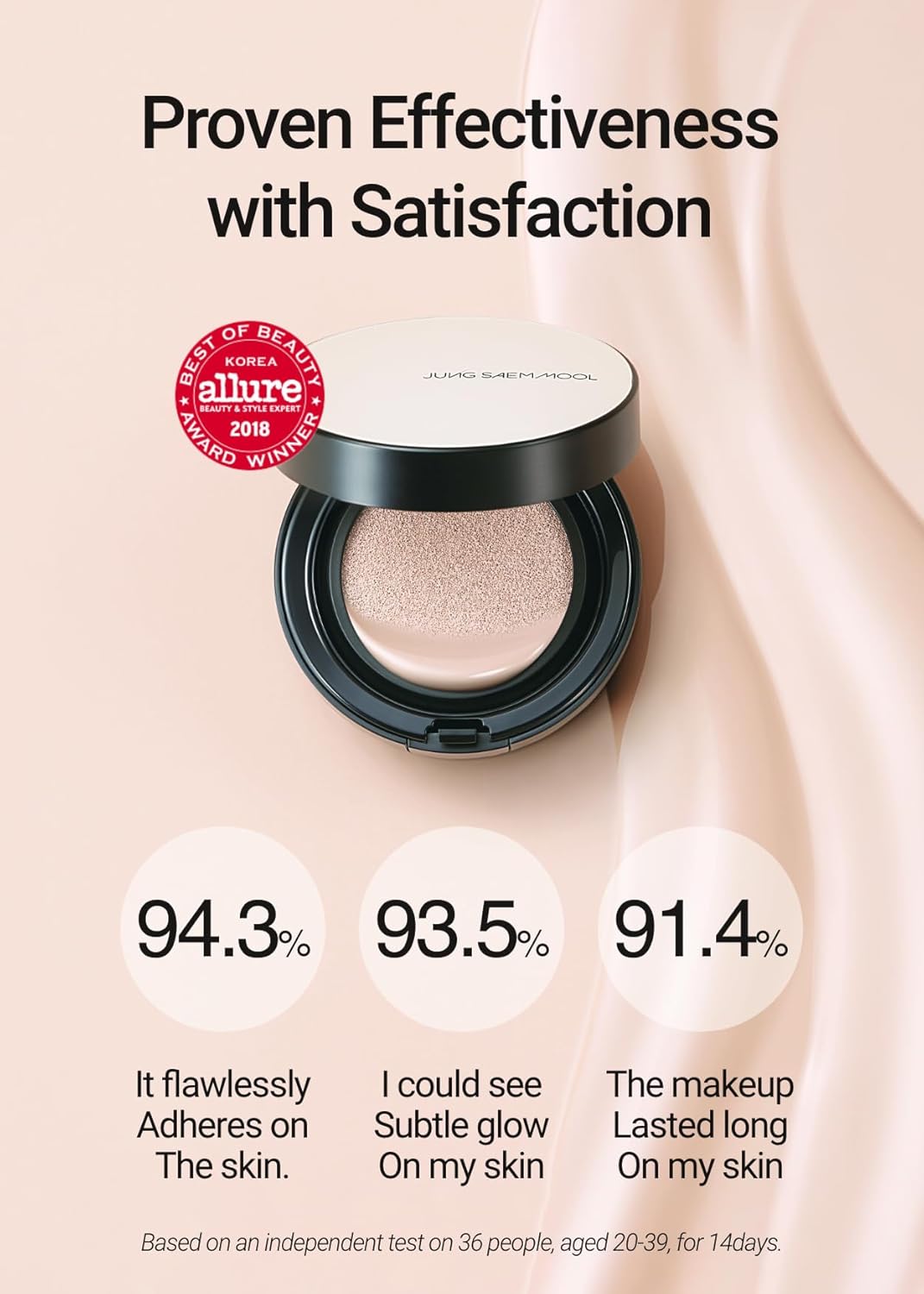 [JUNGSAEMMOOL OFFICIAL] Essential Skin Nuder Cushion (N Light) | Refill not Included | Foundation Makeup | Natural Finish | Buildable Coverage | Korean Makeup Artist Brand | Cream Foundation