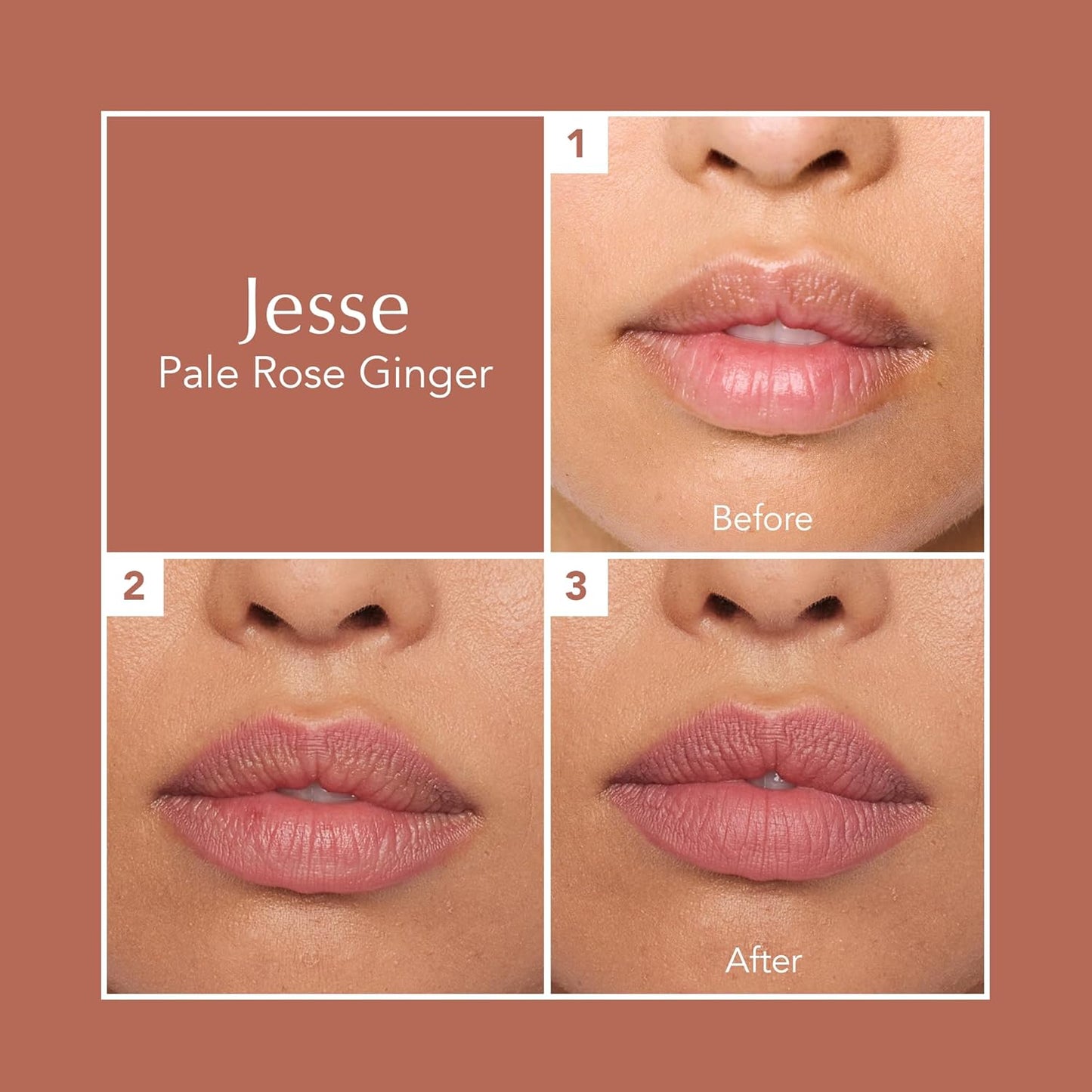 Thrive Causemetics Lip Filler Long-Wearing + Plumping Lip Liner, Shea Butter Hydrating Lip Plumper Retractable Lip Liner Pencil, Built In Sharpener, Vegan & Cruelty Free, Jesse (Pale Rose Ginger)