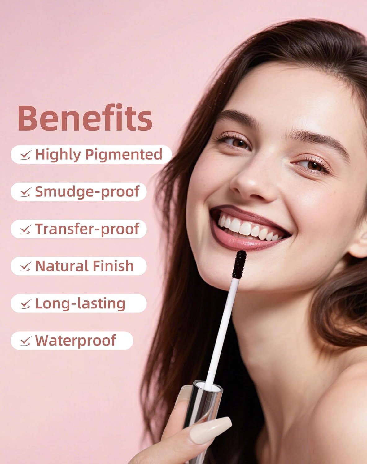 KIMUSE Peel Off Lip Stain, Long Lasting Lip Stain Peel Off with Tweezer, Waterproof Lip Liner Stain, Transfer-Proof, Highly Pigmented Color, Matte Finish