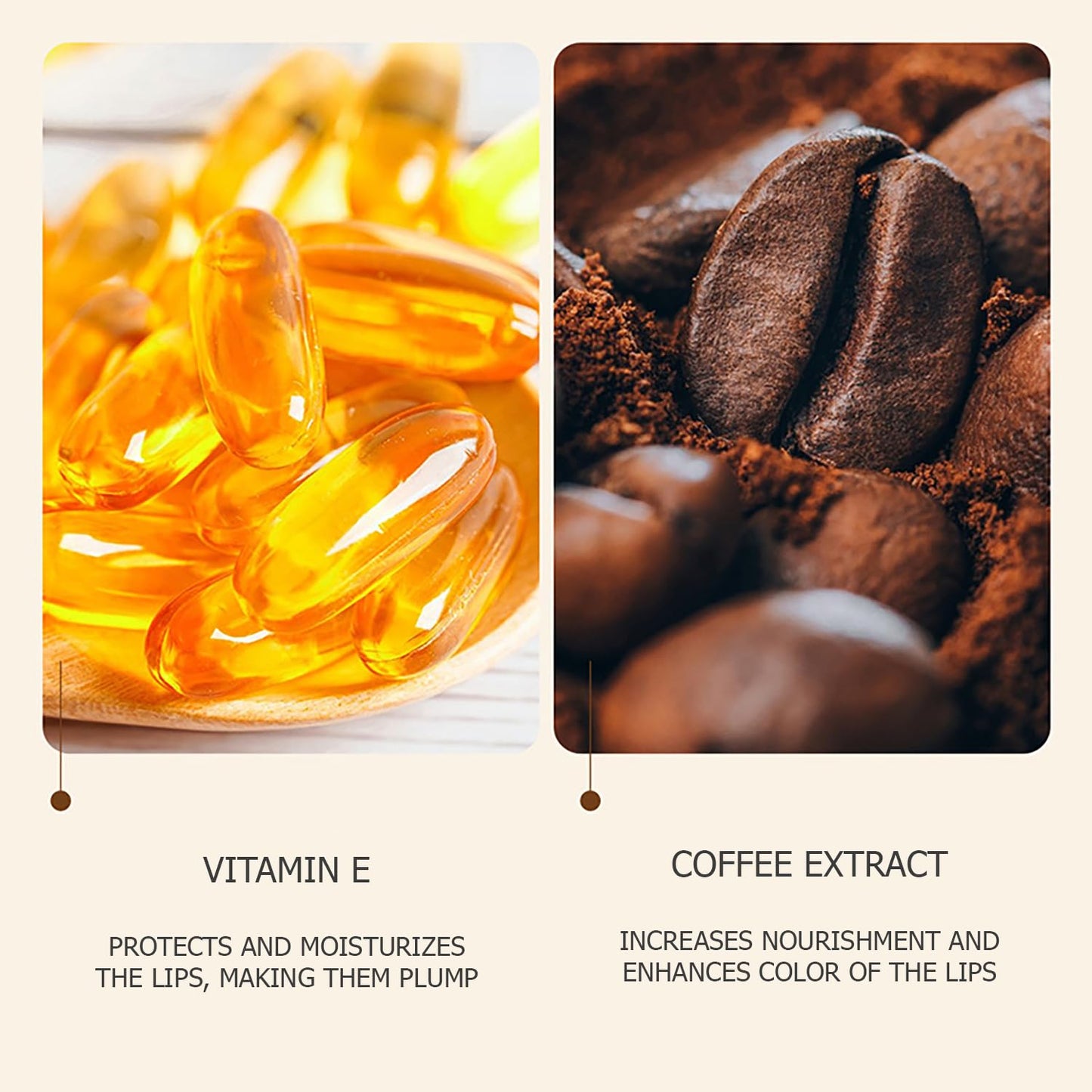 VENZEN Caffeine Moisturizing Tender Lip Cream Elastic Radiant Charm Coffee Lips Care 15g / 0.53oz