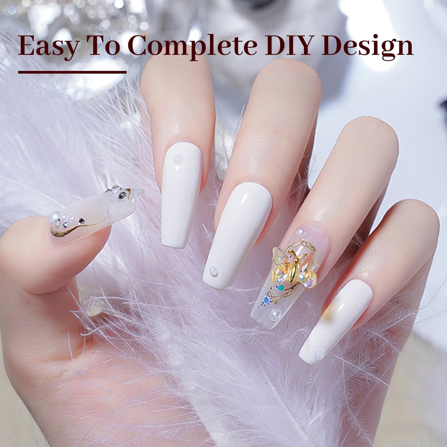 JODSONE 15ml White Gel Nail Polish Soak Off Led Gel Polish Nail Art Manicure Salon Diy Home For Girl