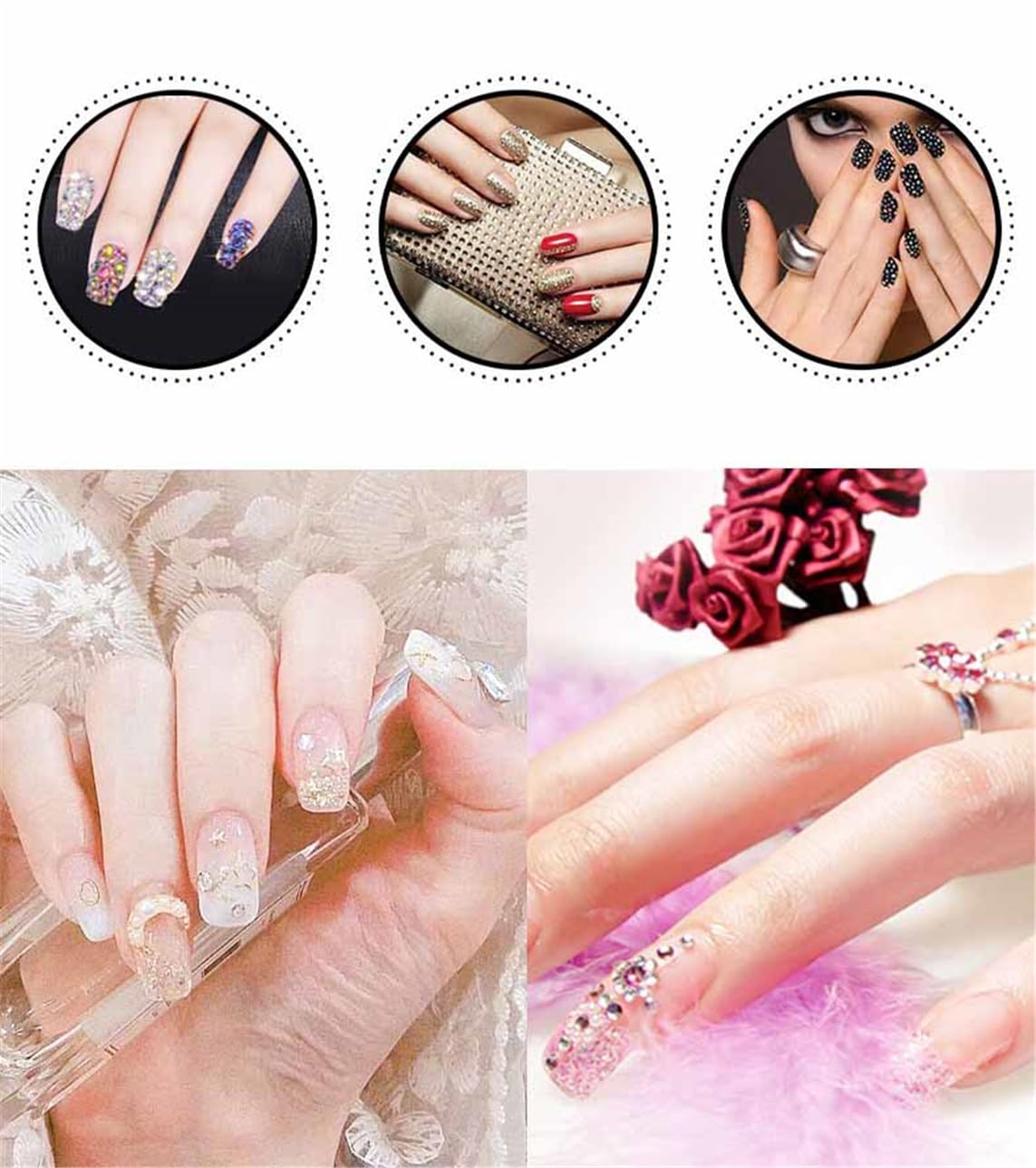 4500 Pcs SS6 2mm AB Flatback Rhinestones for Nails Art Crafts Glitter Round Shine Gems Crystals DIY Clothes Shoes （Purple AB）