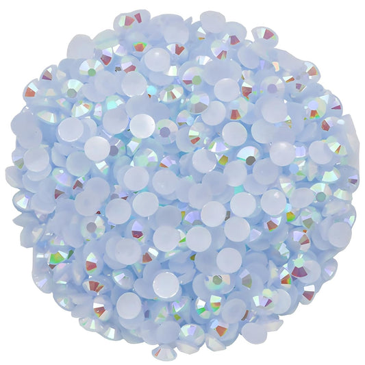 4500 Pcs SS6 2mm AB Flatback Rhinestones for Nails Art Crafts Glitter Round Shine Gems Crystals DIY Clothes Shoes （White AB）