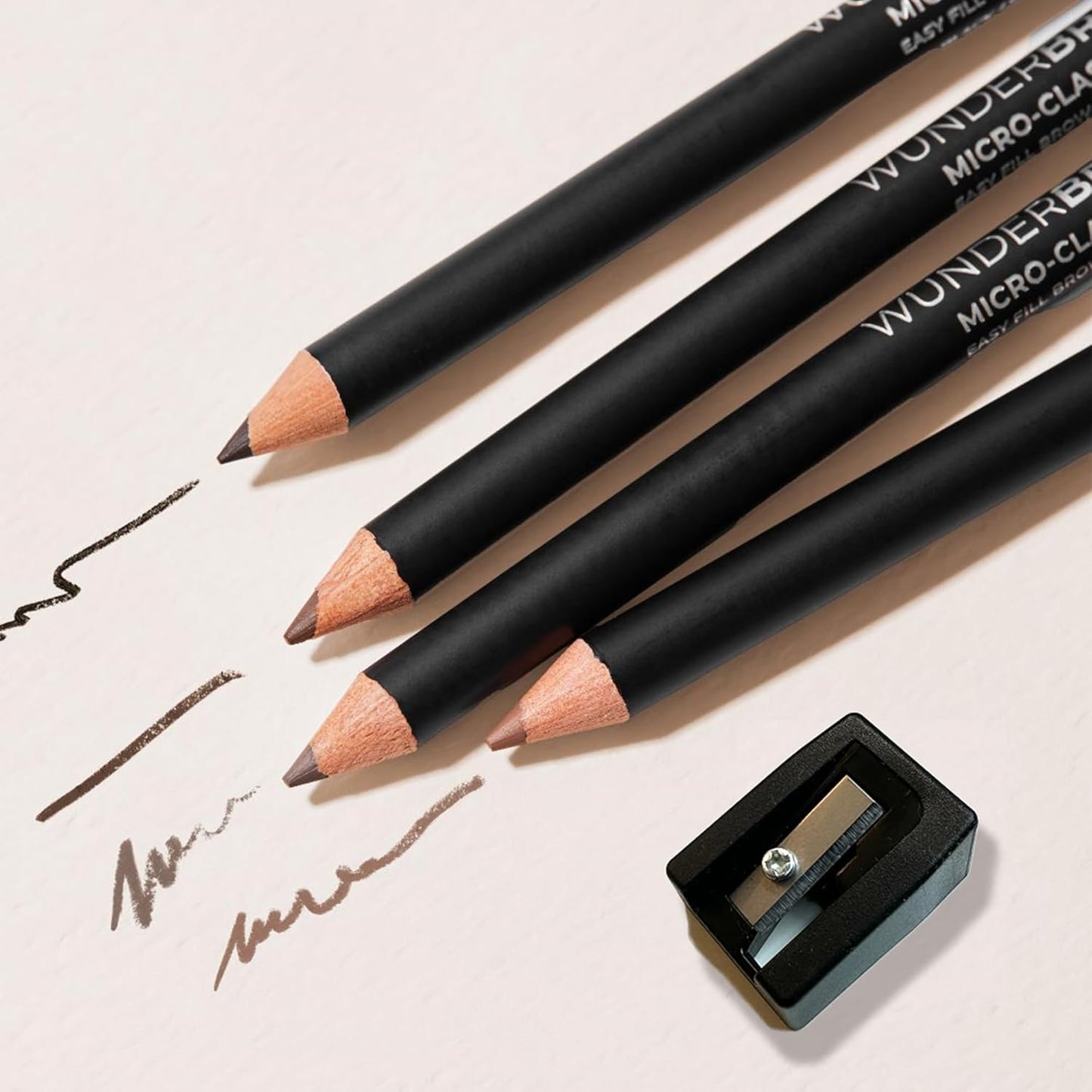 Wunderbrow Micro-Classic Brow Pencil, 2.5mm tip for precision filling, Sharpener Included, Vegan and Cruelty Free (Brunette)