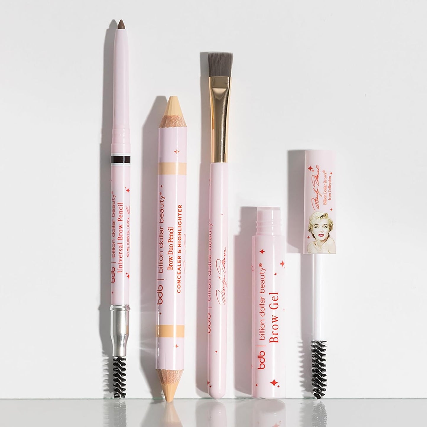 bdb Marilyn Monroe Universal Eyebrow Pencil - Precision Tip & Spoolie, Waterproof, Define Shape & Fill Brows