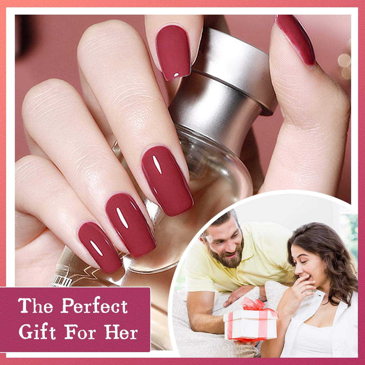 JODSONE Gel Nail Polish Kit with U V Light 36 PCS Classic Black and White Nude and Blue Purple Gel Polish Set with Manicure Tools Suitable for All Sea