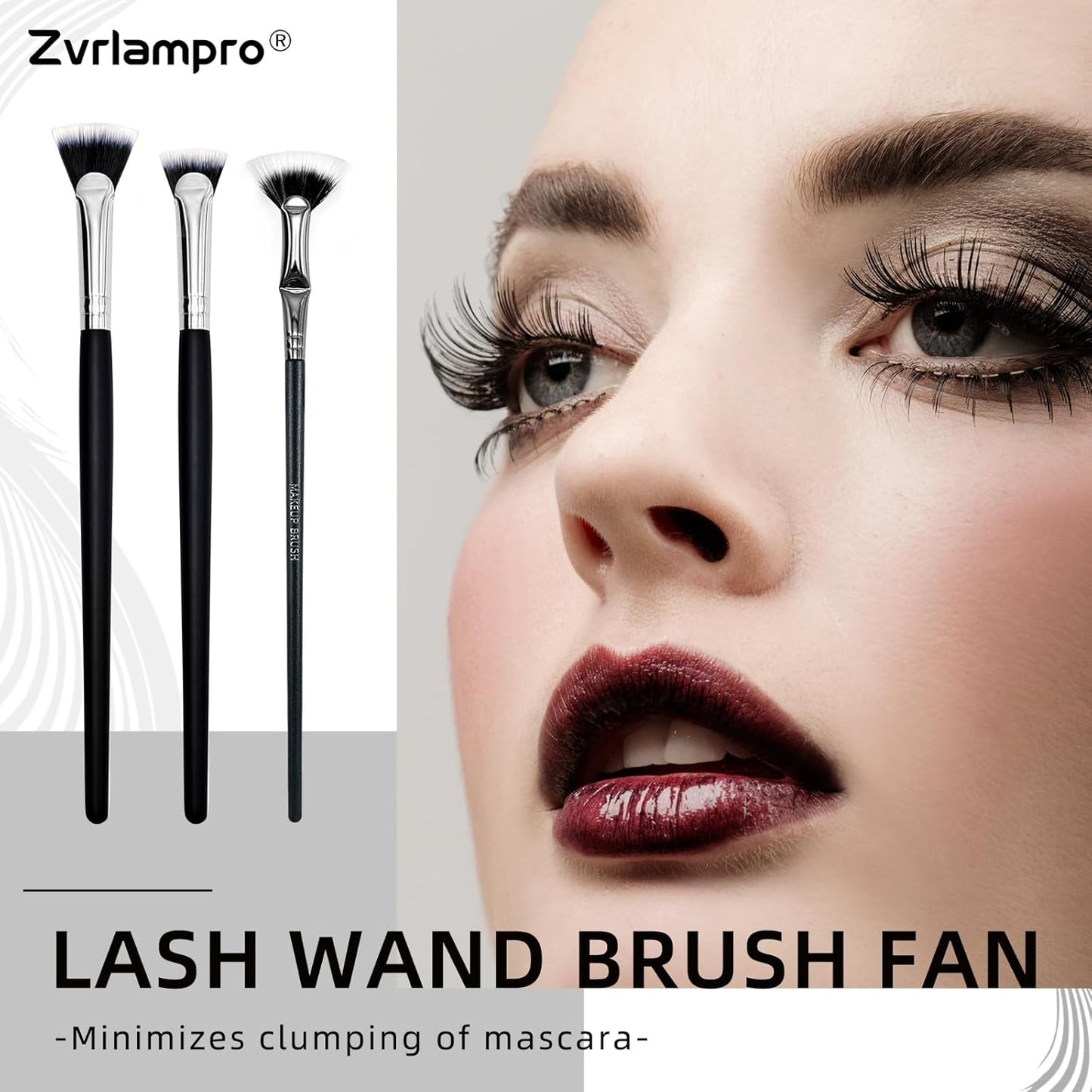 Fan Mascara Brushes, 3Pcs Eyelash Brush, Eyebrow Brush Lash Wand for Lashes, Facial Fan Brush for Eyelash Clumping. (Fan brush)
