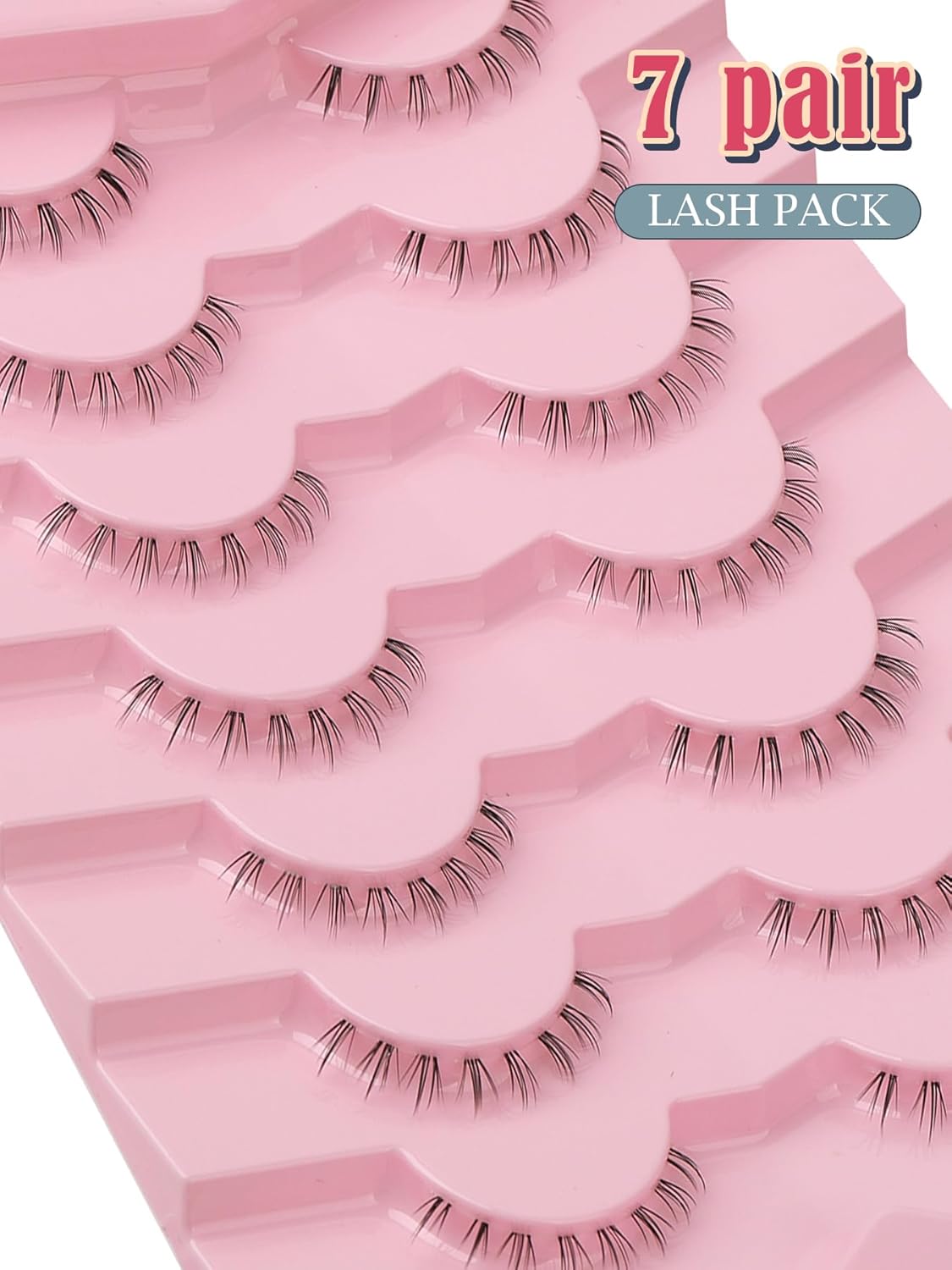Lashes Natural Bottom Lashes 8mm Lower False Eyelashes Natural Look Strip Lashes Extention Wispy Bottom Eyelashes Fake Lashes Pack 7 Pairs