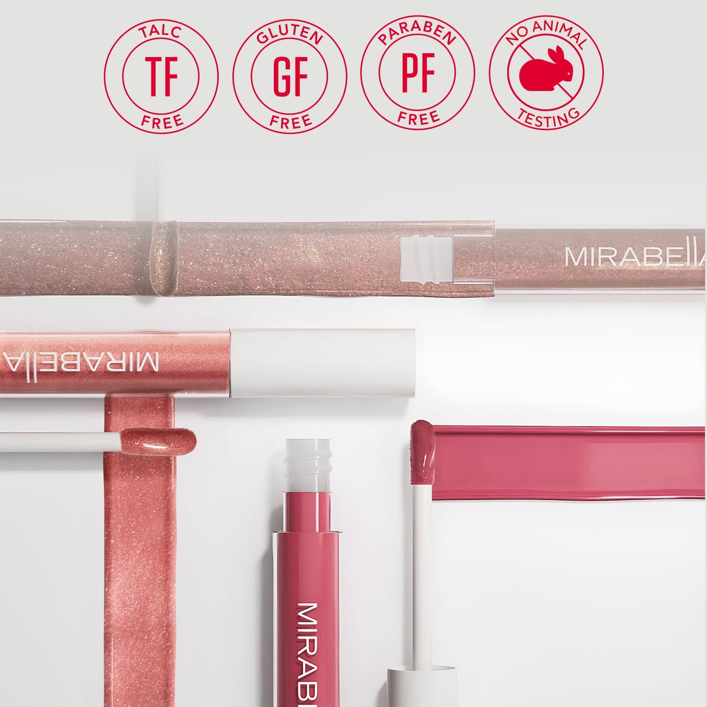 Mirabella Luxe Advanced Lip Gloss, Hydrating Non-Sticky High-Shine Lip Gloss for Women, Infused with Vitamin E & Jojoba Oil, Long-Lasting & Cruelty-Free - Mauvelous (Rose Mauve)