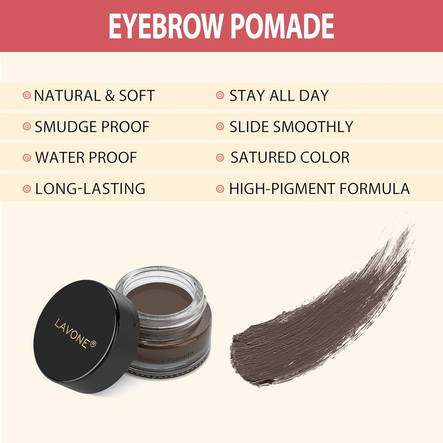 LAVONE Hair-Like Eyebrow Pen Makeup kit, Eyebrow Pencils for Women with Waterproof Microblading Eyebrow Pencil, Eyebrow Pomade, Eyeliner and Eyebrow Brush, Create Full, Natural Brows, Medium Brown