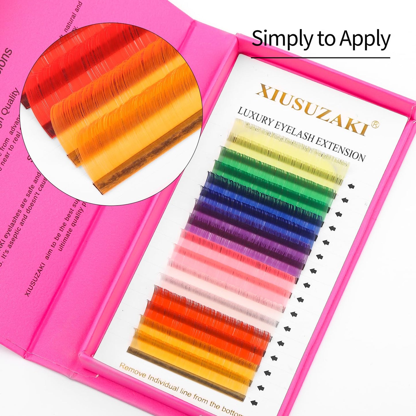 Eyelash Extensions Colored Lashes Extension 0.07 D Curl Lashes 9mm Classic Lash Extensions Soft Individual Lashes 16 Rows Natural False Eyelashes Volume Lashes Professional Use(Colored,0.07-D,9mm)