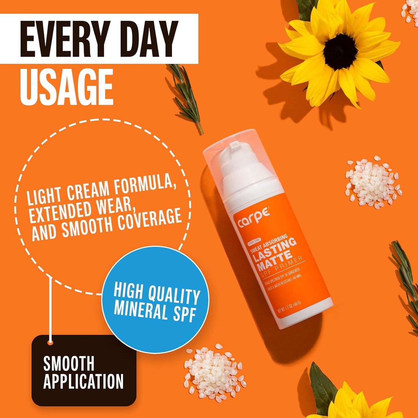 Carpe Primer Face Makeup Base ~New~ Zinc Mineral Sunscreen Face SPF 25 (Deep Tint Primer) Lasting Matte Primer For Oily Skin And Tinted Sunscreen