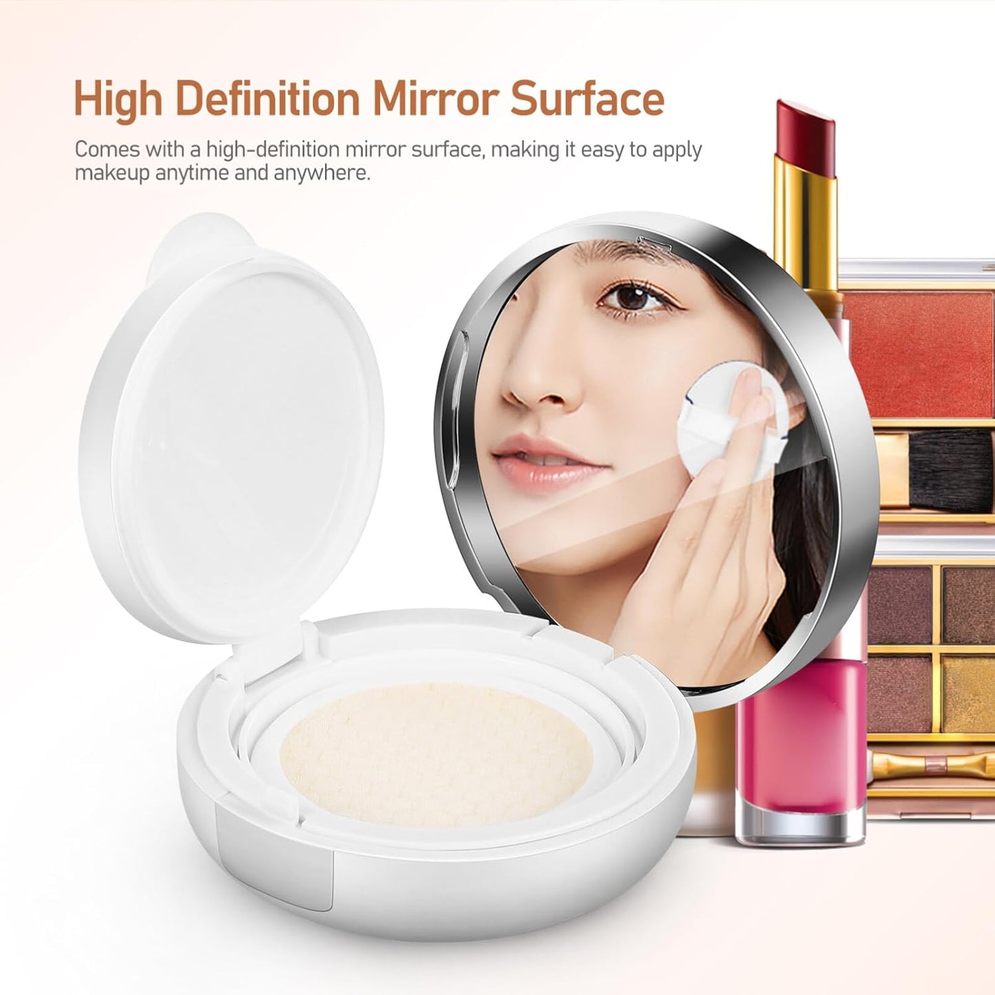 2PCS Cushion Foundation Case Empty Compact Makeup Containers Puff Case Bb Cream Box for Liquid