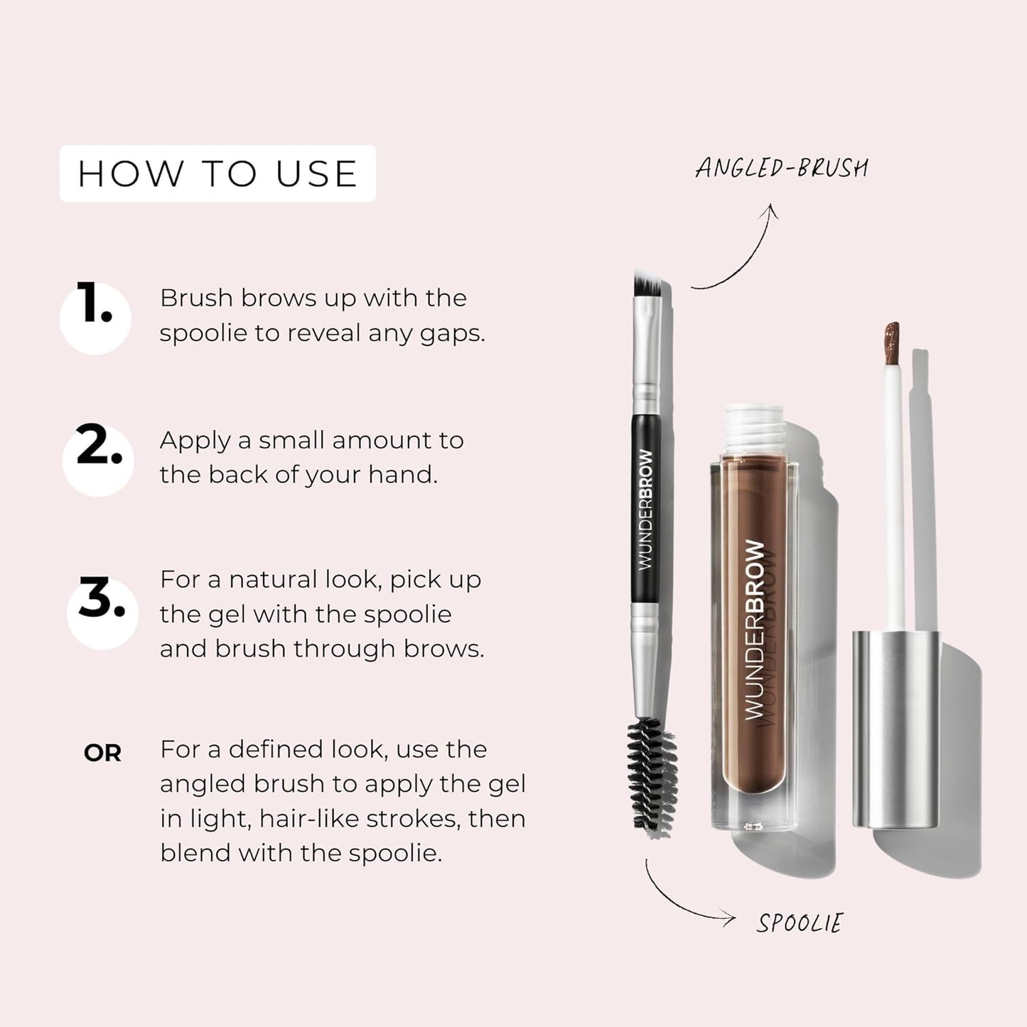 WUNDERBROW Eyebrow Gel, Waterproof, Smudgeproof, Lasts for Days, Shade: Auburn, Vegan and Cruelty-Free
