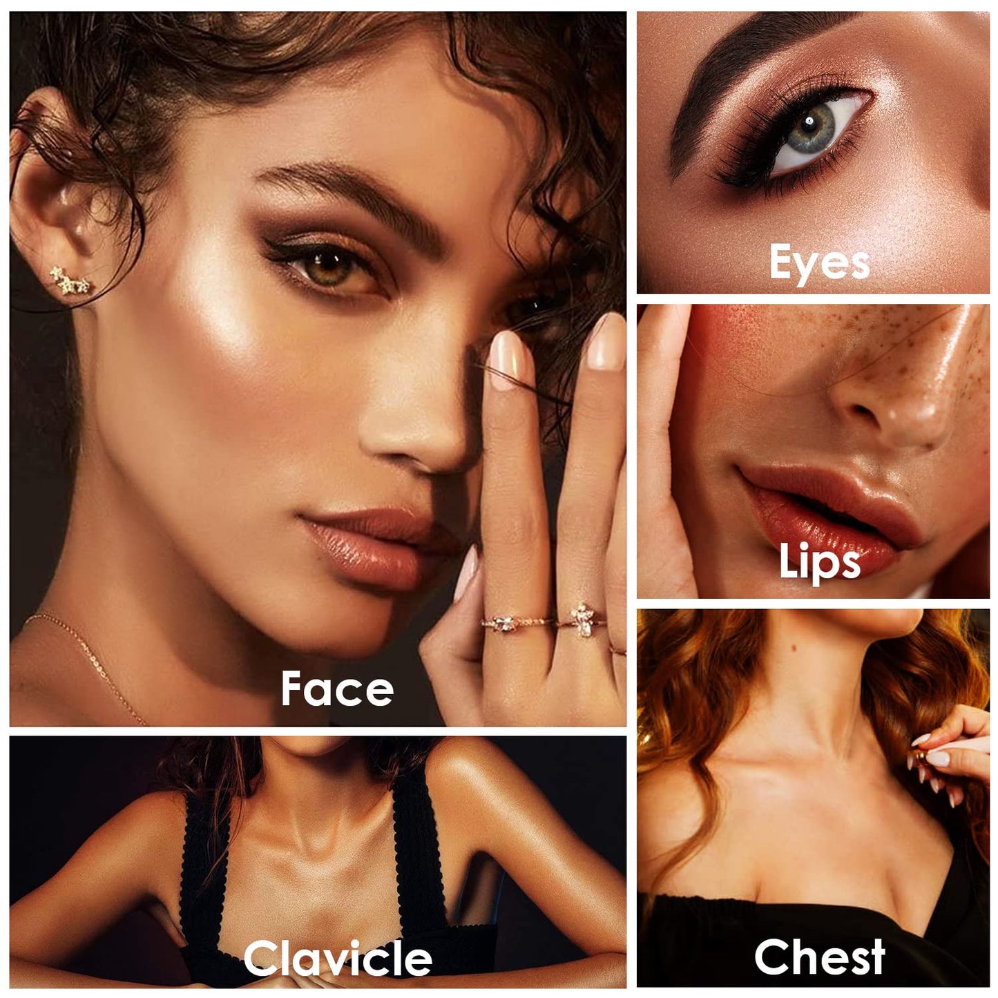 POPMISOLER 2 pcs Makeup Highlighter Stick & Cream Contour Stick, Natural Face Bronzer Stick Cool Toned Contour Kit for Beginners Waterproof Shimmer Highlight Stick, Brightening Foundation Stick