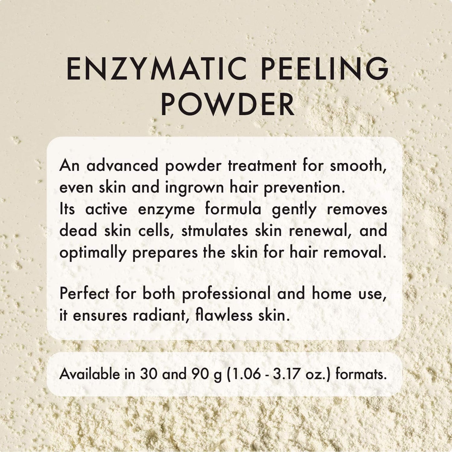 Italwax Help Line Enzymatic Peeling Powder 3.17 oz (90g) – Gentle Facial Exfoliant with Papain and Bromelain – Pre-Waxing Skincare – for Professional and Home Use